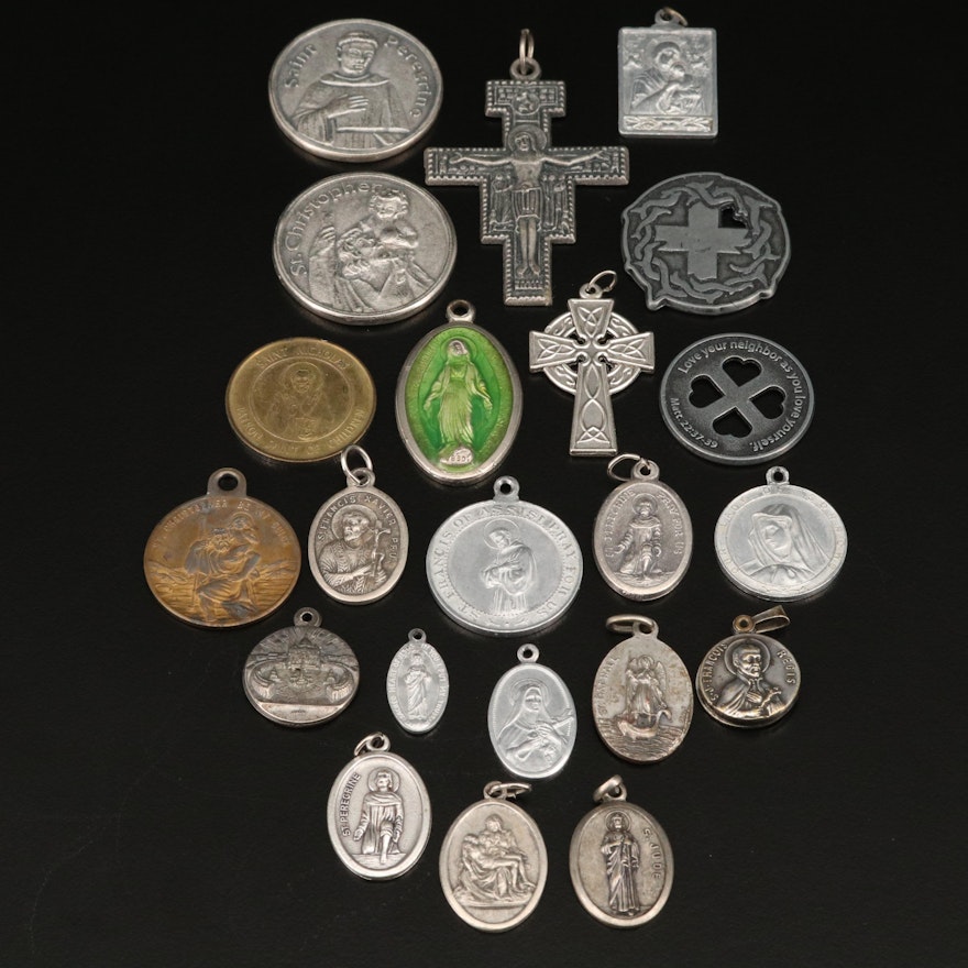 St. Christopher, Cross and Religious Pendants