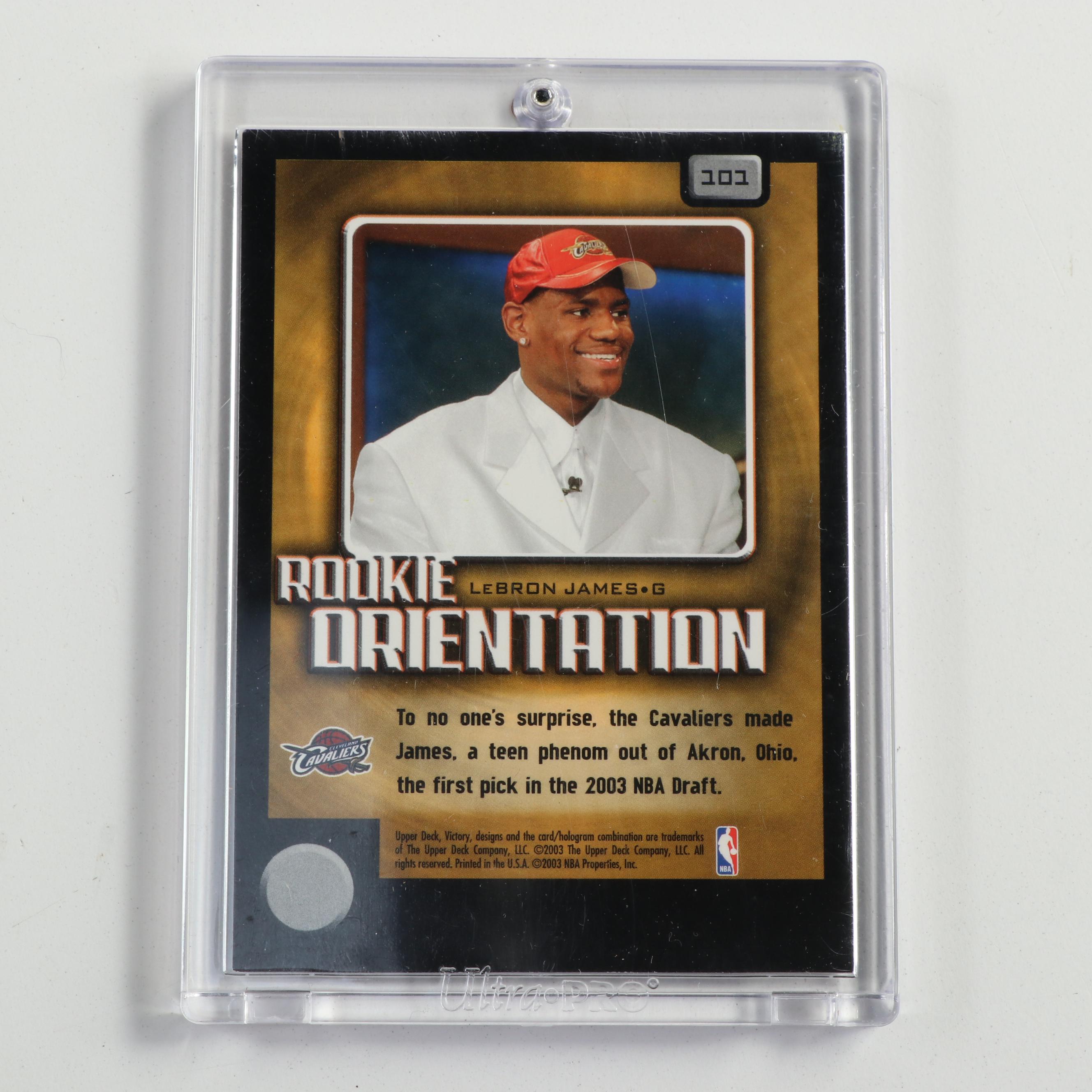 2003 Lebron James Upper Deck "Rookie Orientation" NBA Basketball Card