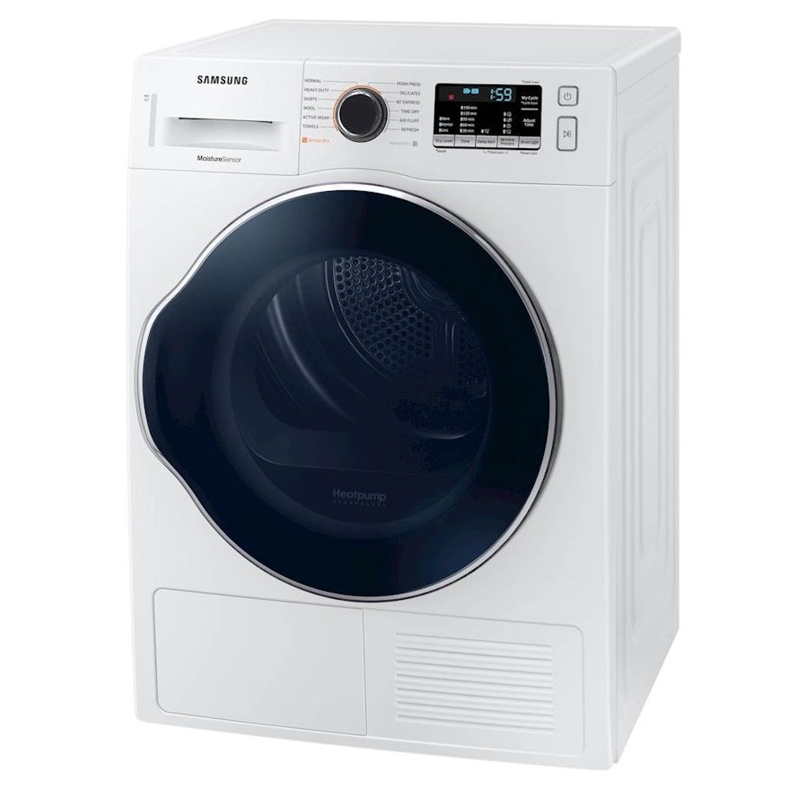 Samsung White 4.0 Cu. Ft. Compact Stackable Ventless Heat Pump Electric Dryer