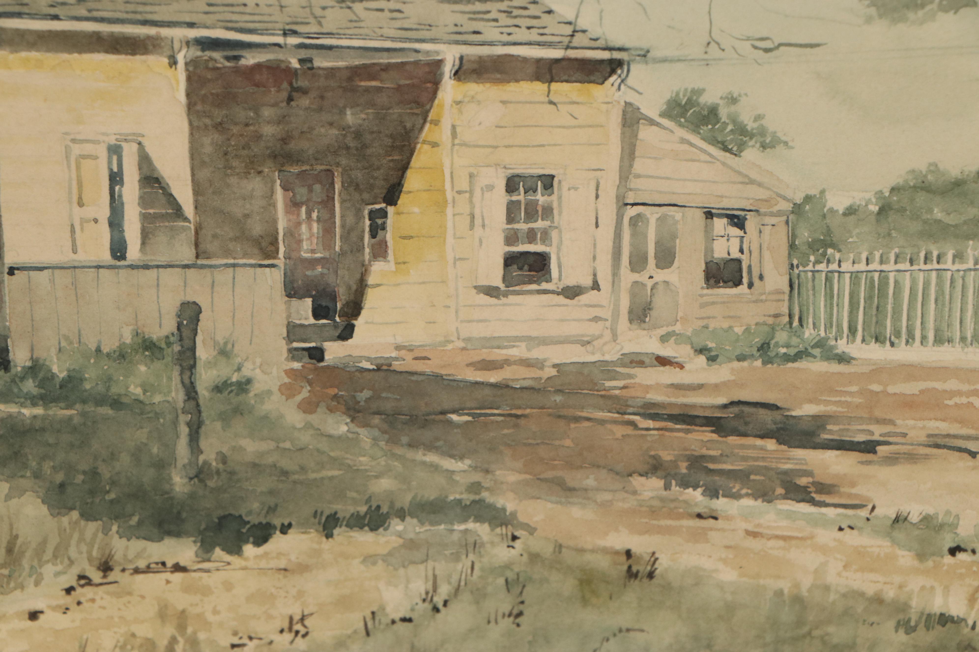 George Howell Gay Watercolor Painting of a House, 1897