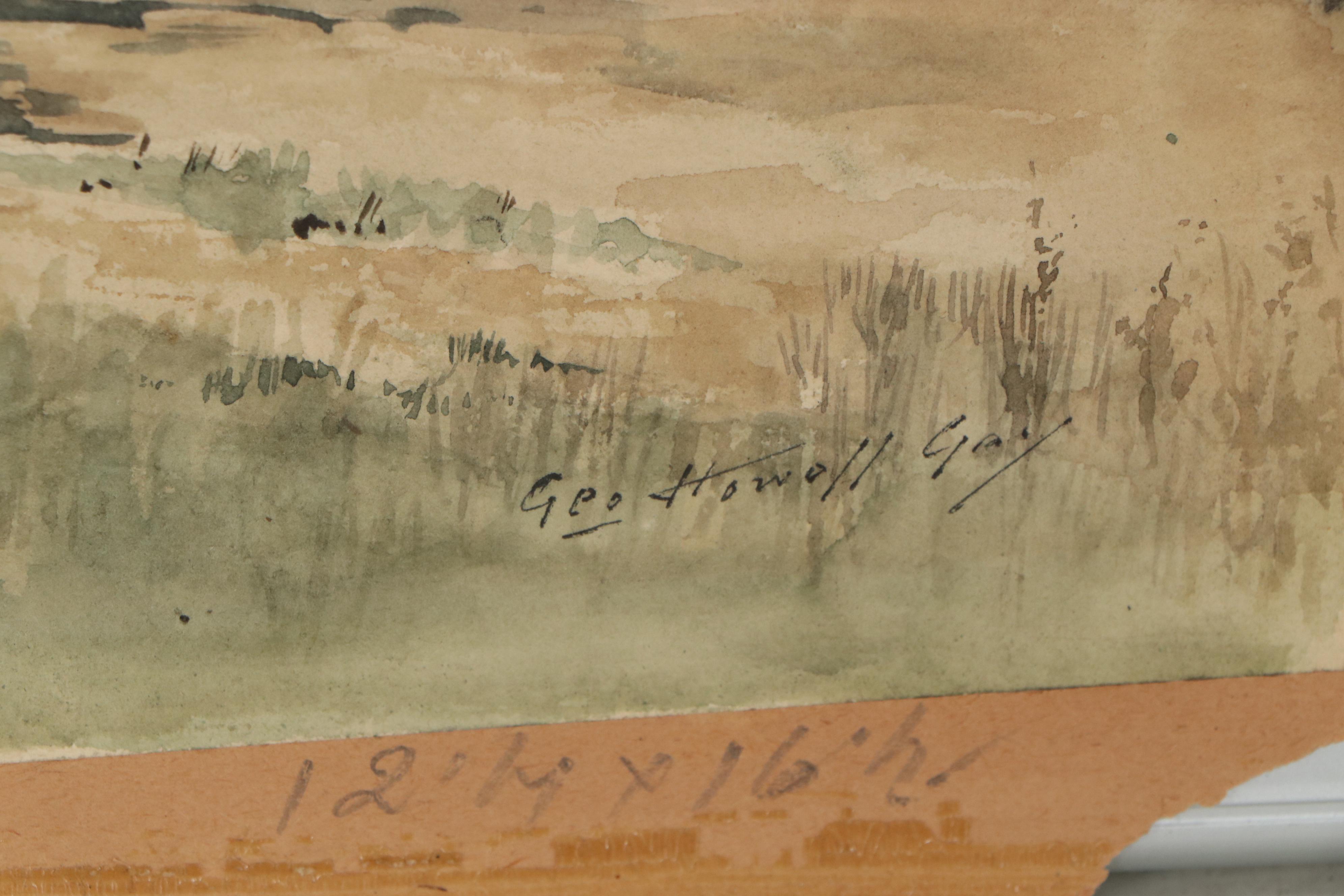 George Howell Gay Watercolor Painting of a House, 1897