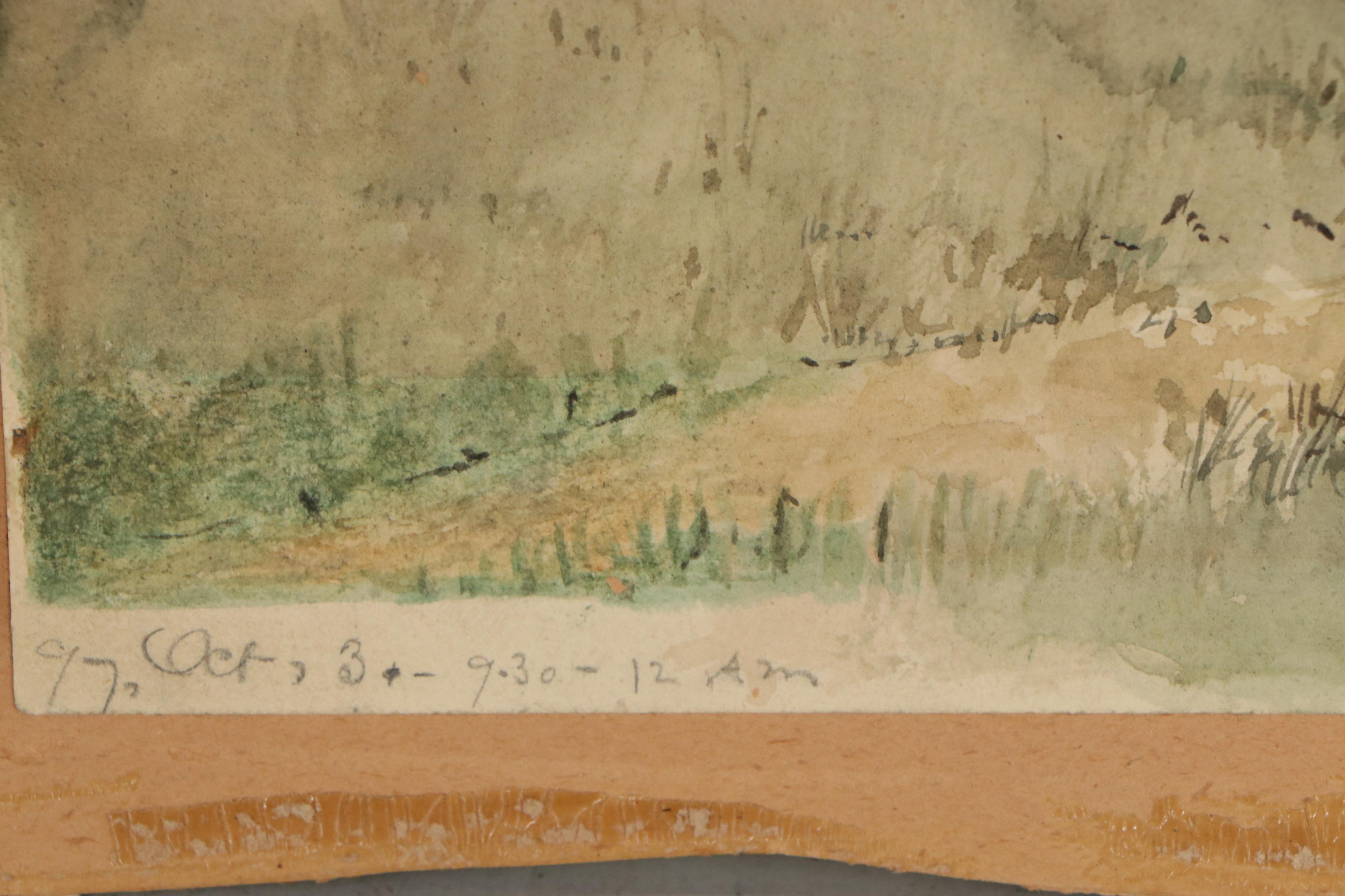 George Howell Gay Watercolor Painting of a House, 1897