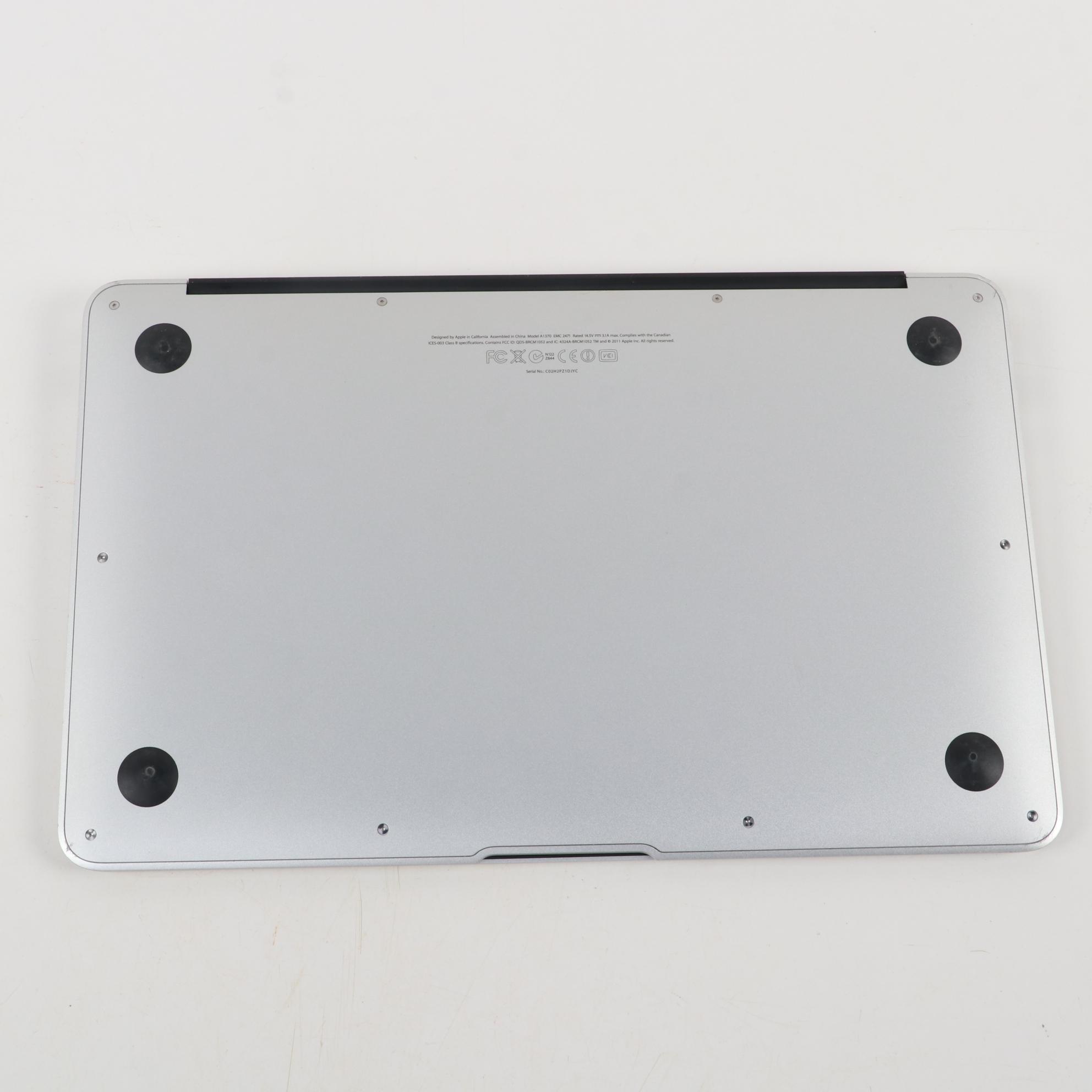 Apple 11" MacBook Air Laptop with Power Adapter, Mid-2011