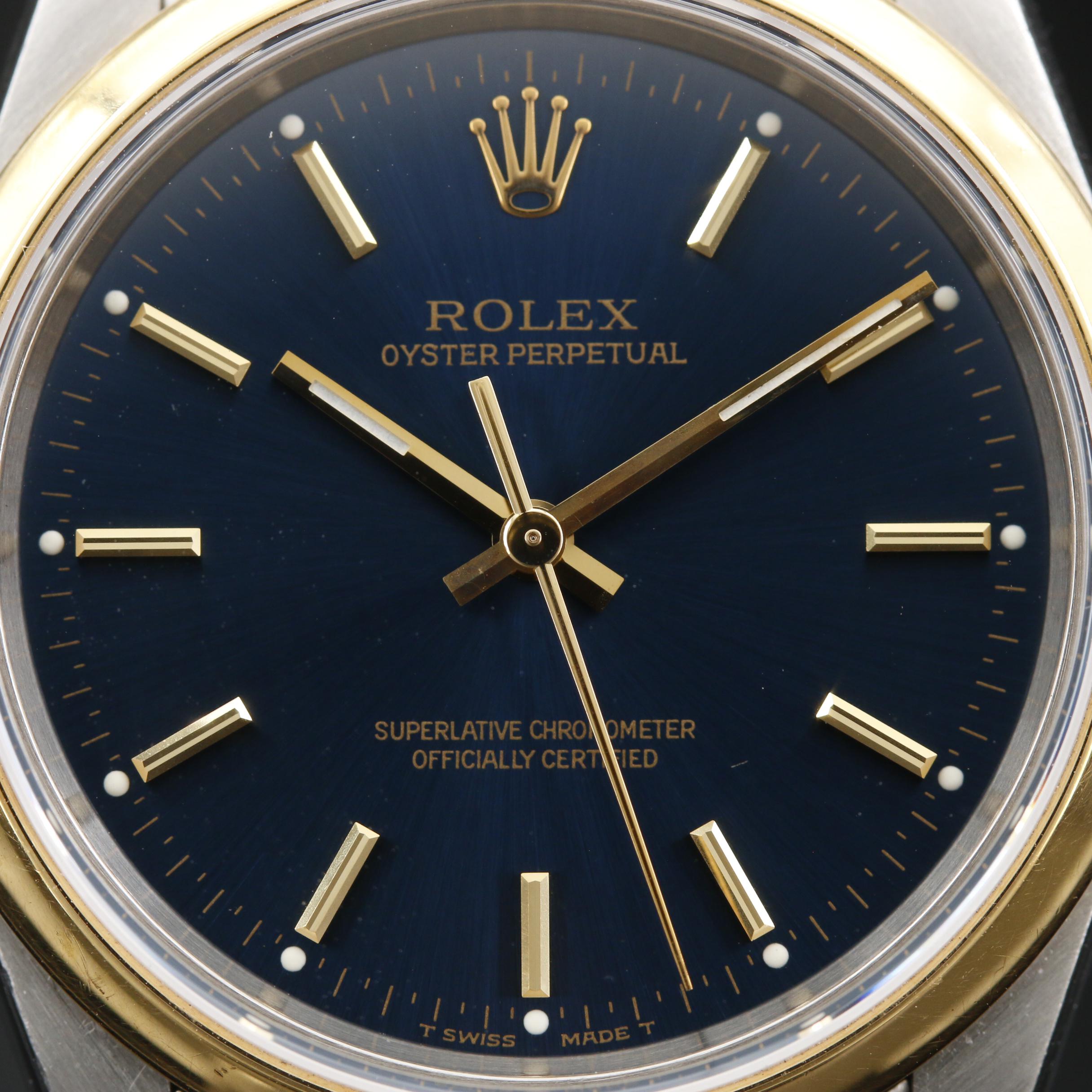 1999 Rolex Oyster Perpetual 18K Gold and Stainless Steel Automatic Watch