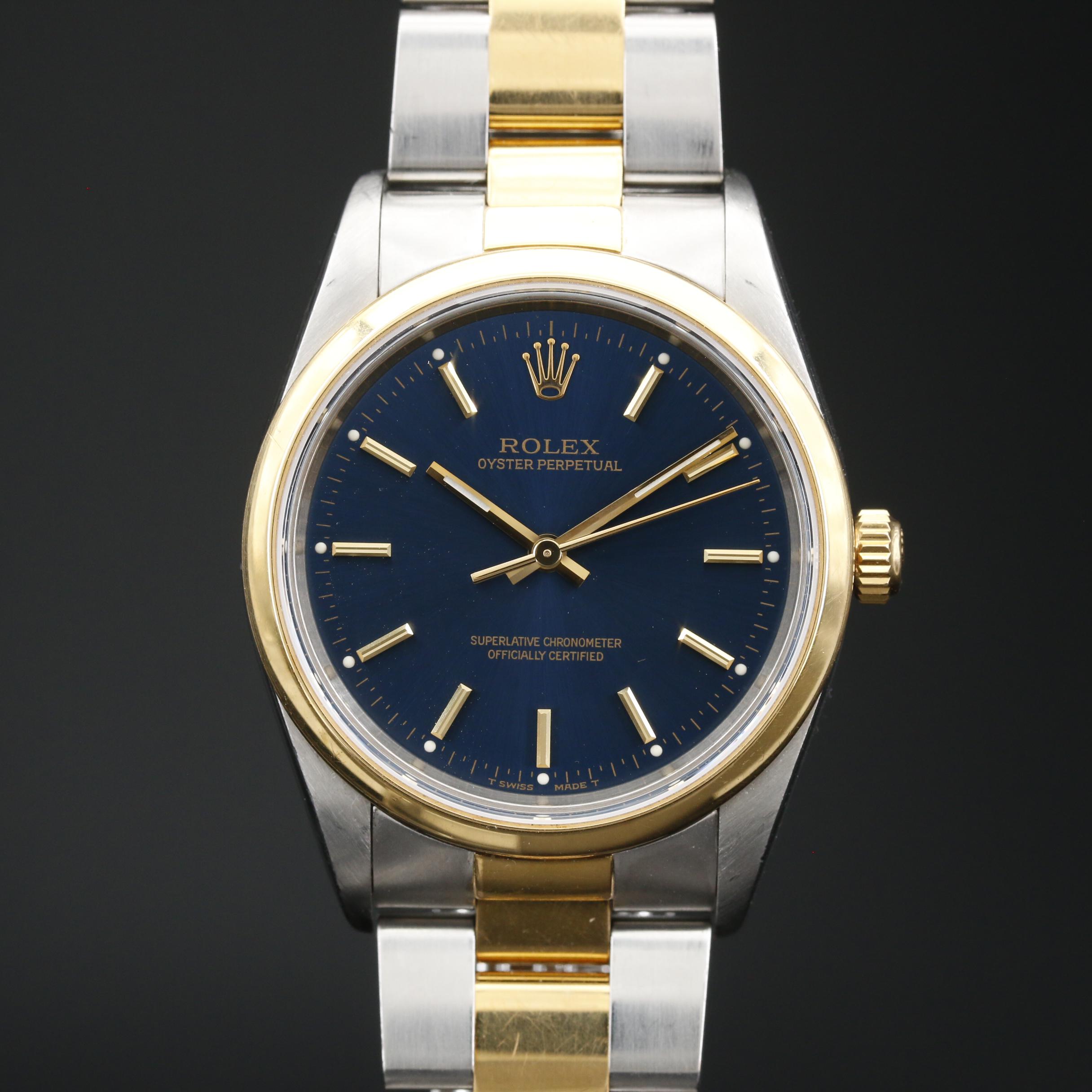 1999 Rolex Oyster Perpetual 18K Gold and Stainless Steel Automatic Watch