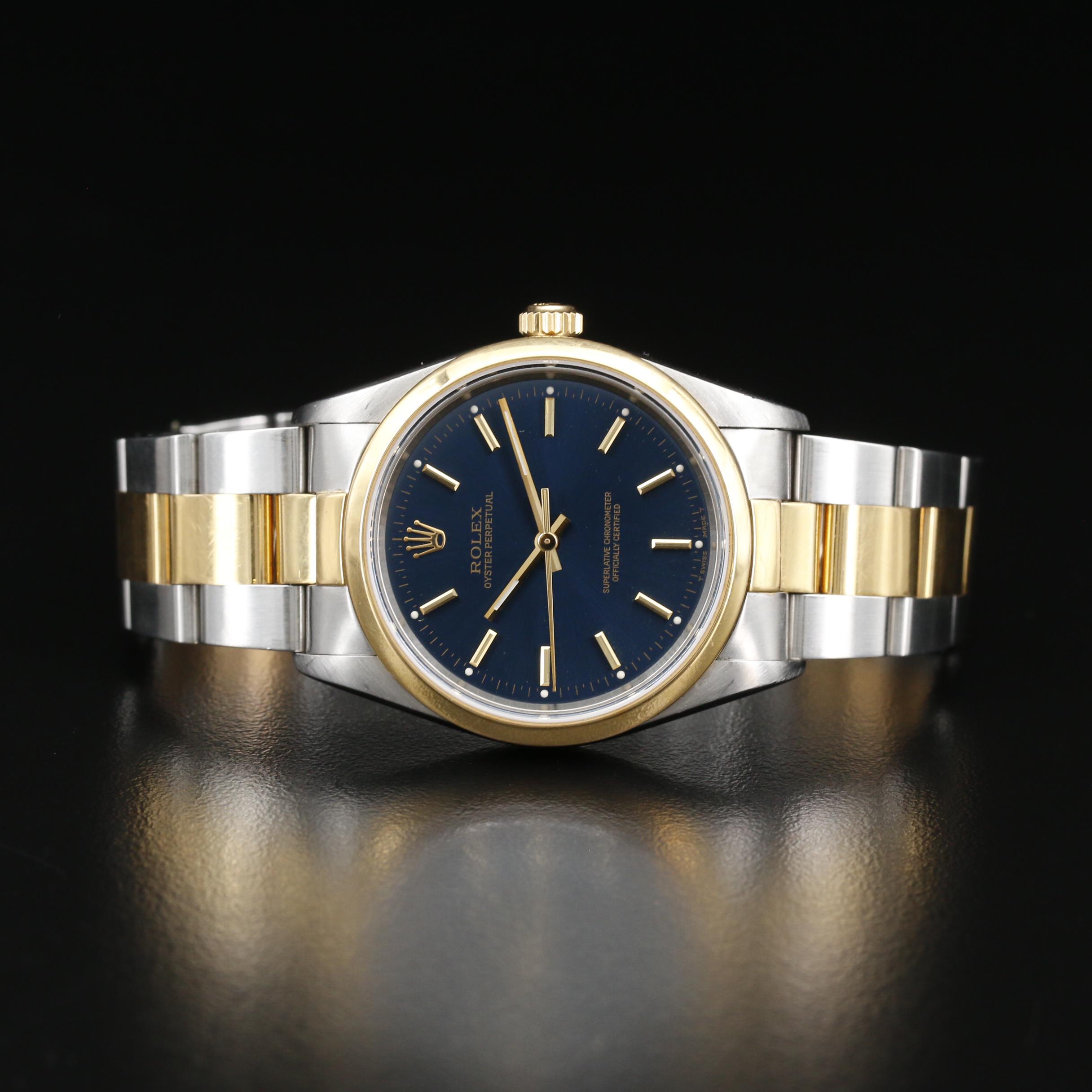 1999 Rolex Oyster Perpetual 18K Gold and Stainless Steel Automatic Watch