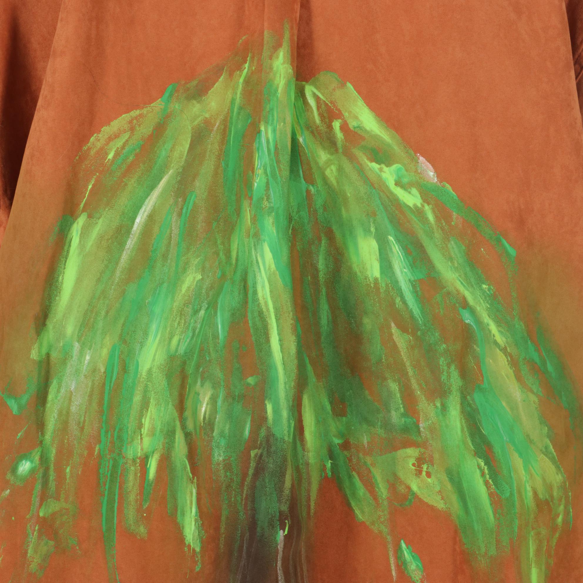 Ooh Baby by Anika Ignozzi Paint and Patch Embellished Men's Faux Suede Shirt