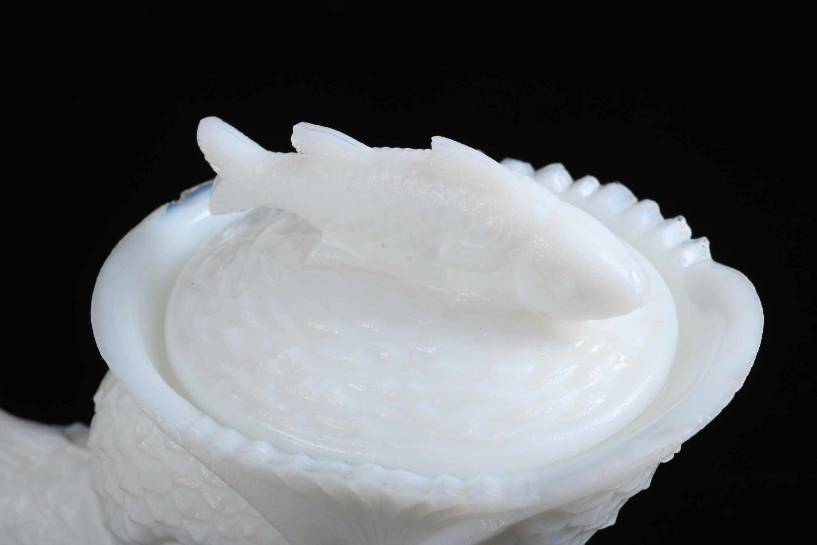 Westmoreland Milk Glass Eagle Form Basket with Hen on Nest Dish and Others
