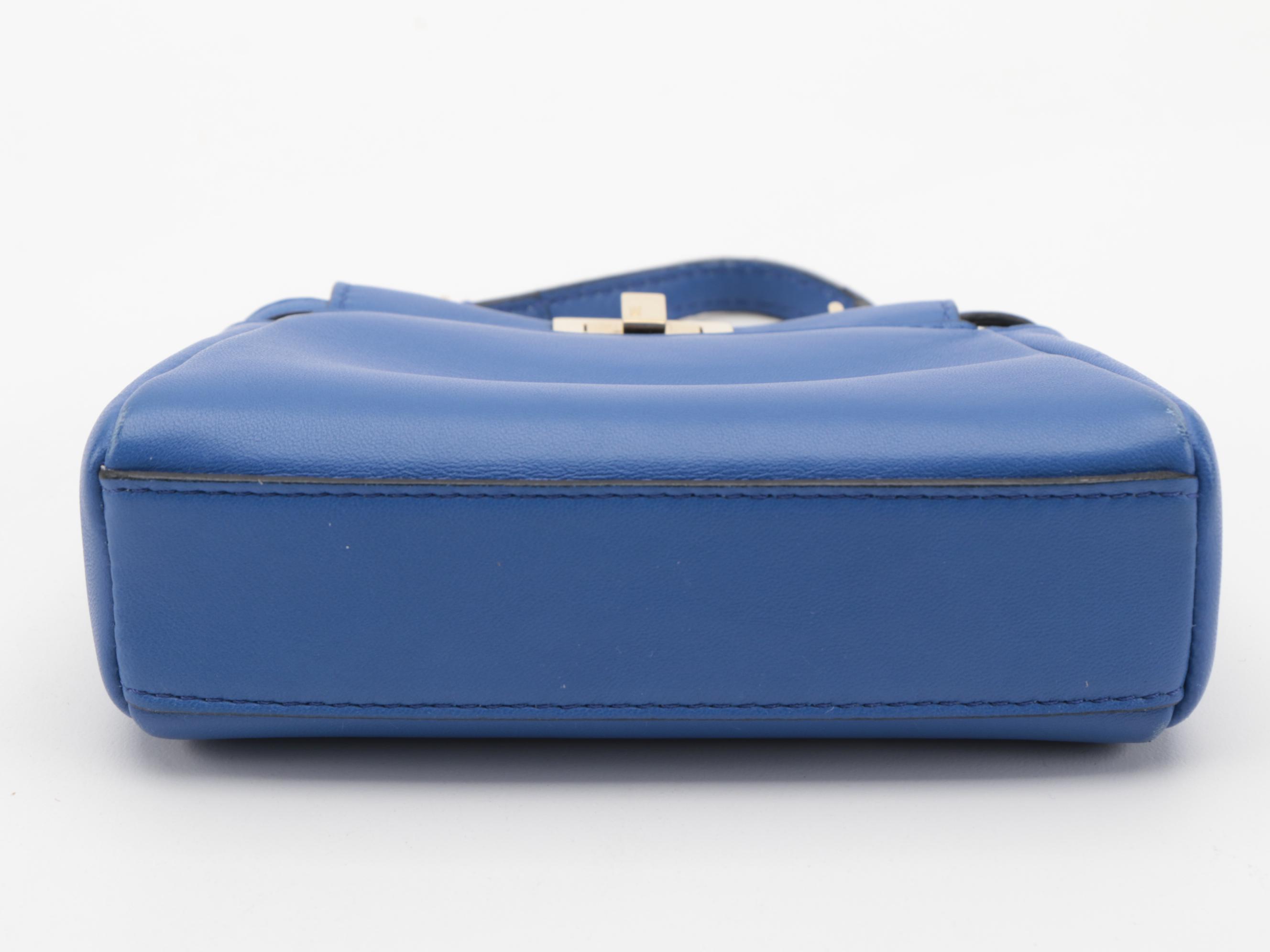 Fendi Micro Peekaboo Bag in Royal Blue Nappa Leather