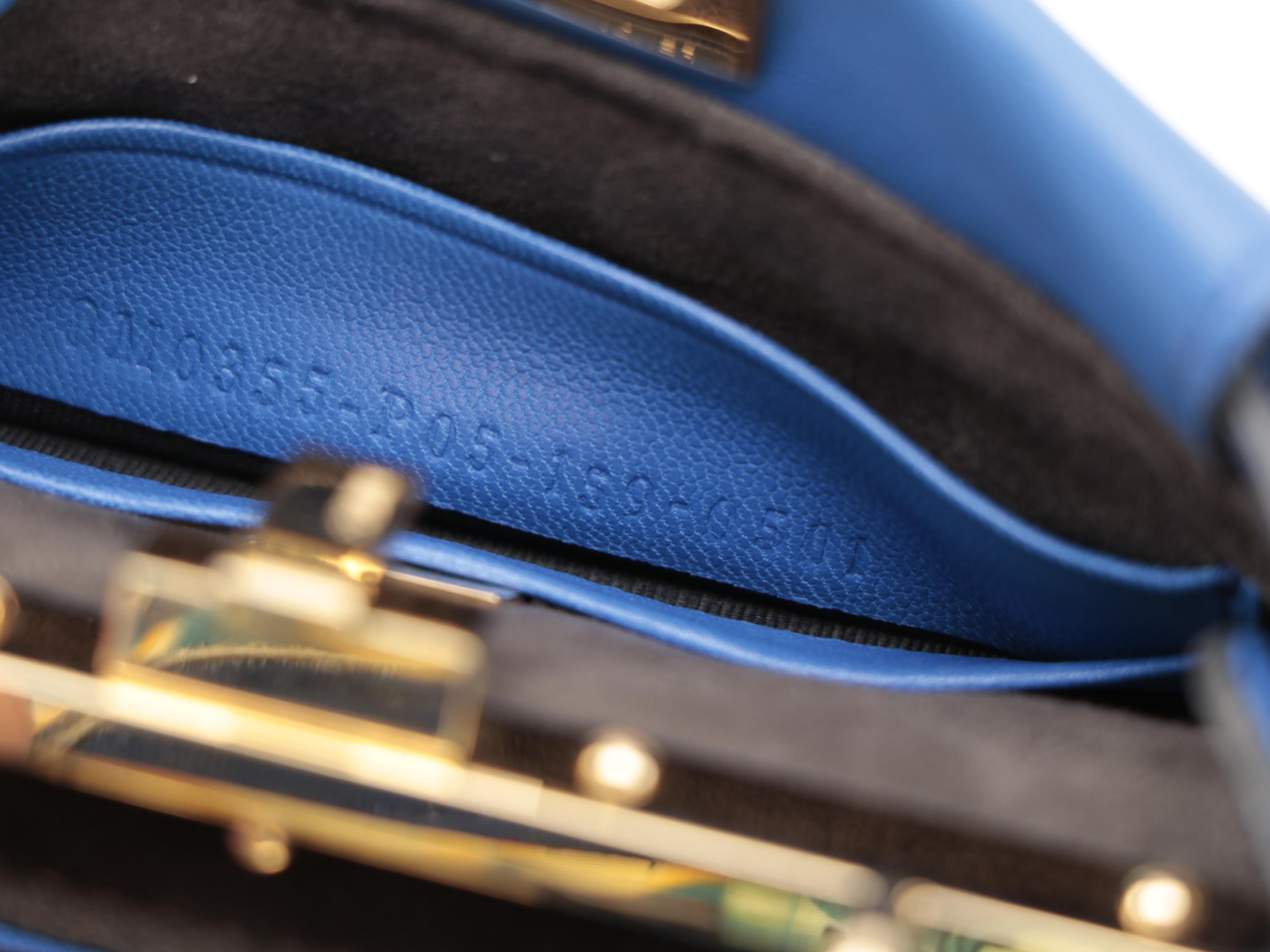 Fendi Micro Peekaboo Bag in Royal Blue Nappa Leather