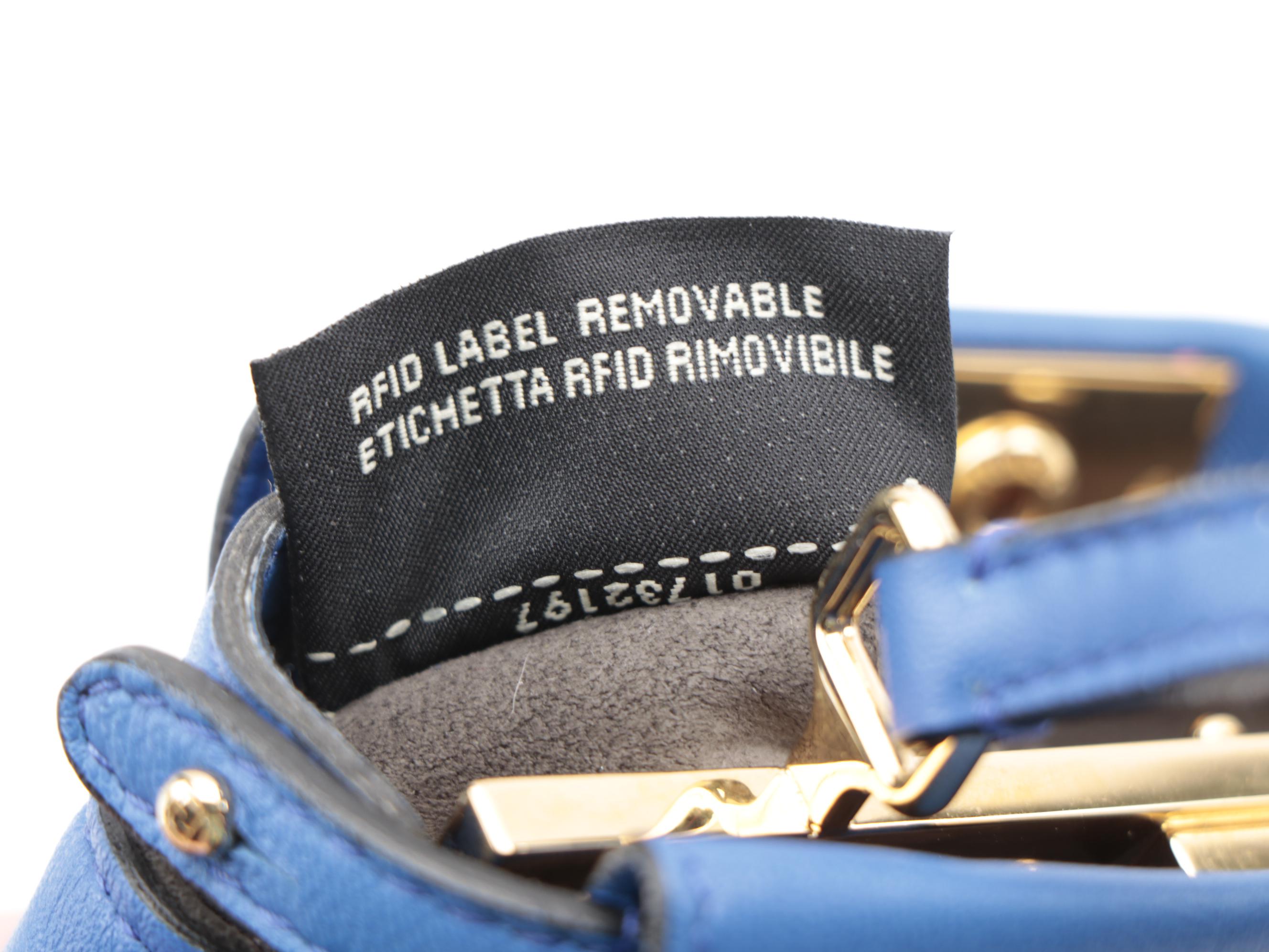 Fendi Micro Peekaboo Bag in Royal Blue Nappa Leather