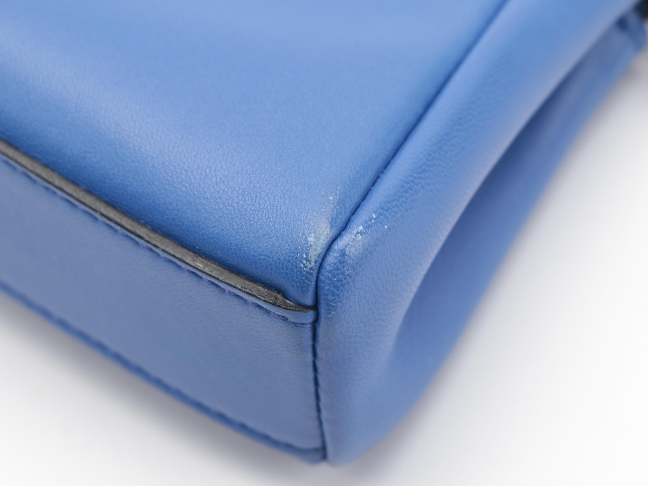 Fendi Micro Peekaboo Bag in Royal Blue Nappa Leather