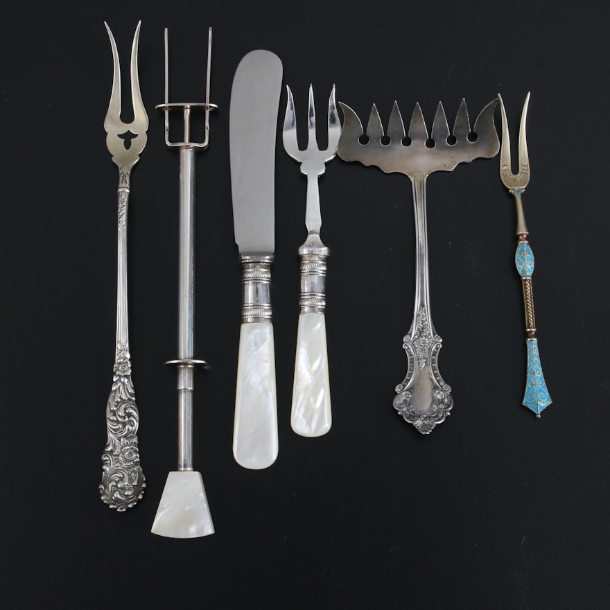 Reed & Barton and Other Sterling Silver and Silver Plate Serving Utensils