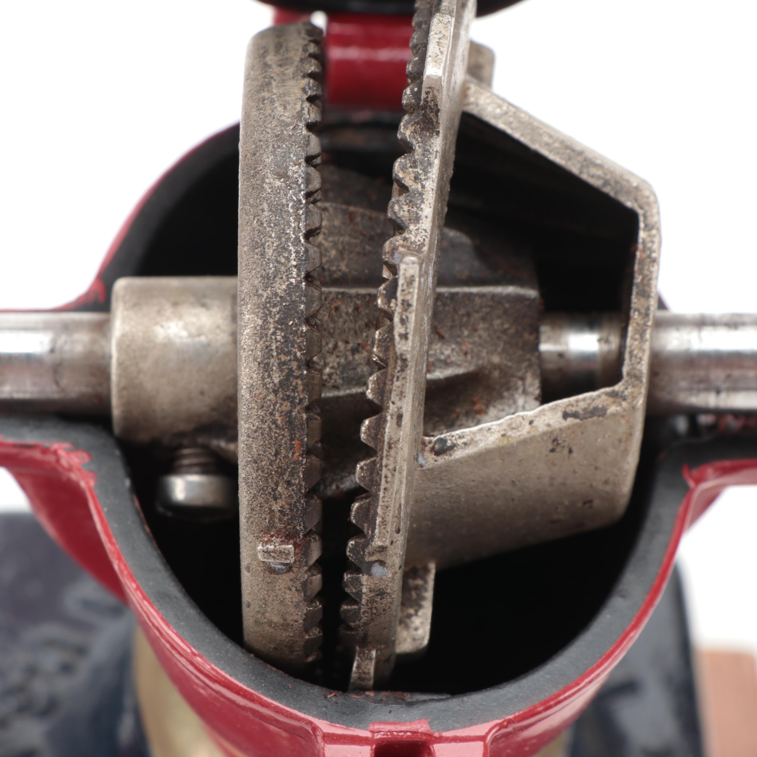 Enterprise Manufacturing Co. Cast Iron Coffee Grinder Mill on Wood Base