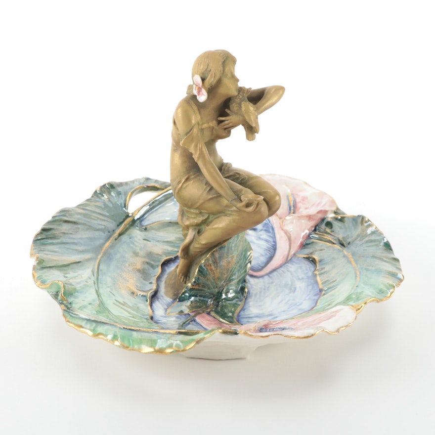 Ernst Wahliss Art Nouveau Centerpiece, Late 19th Century/Early 20th Century