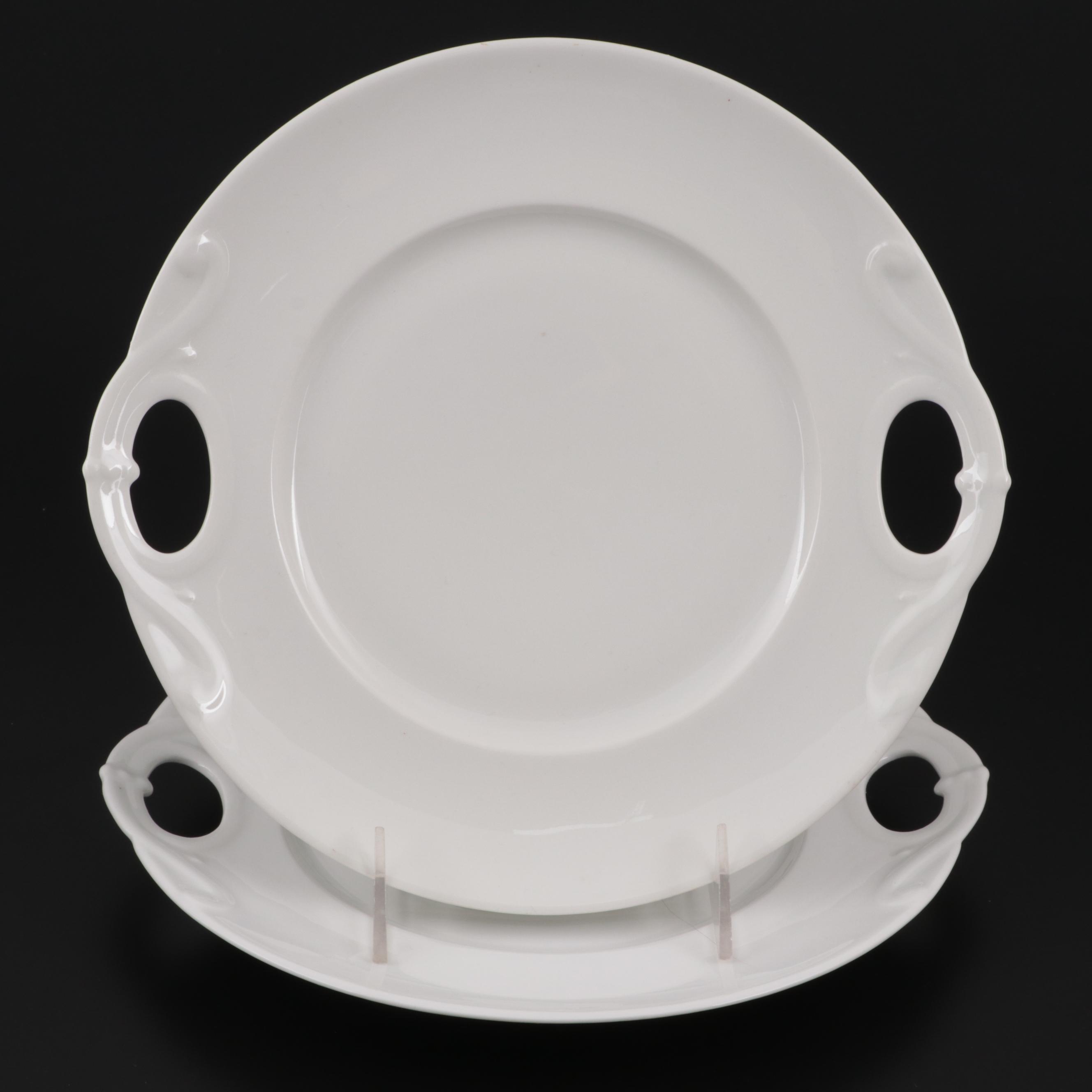 Haviland Limoges Porcelain Handled Cake Plates, Late 19th Century