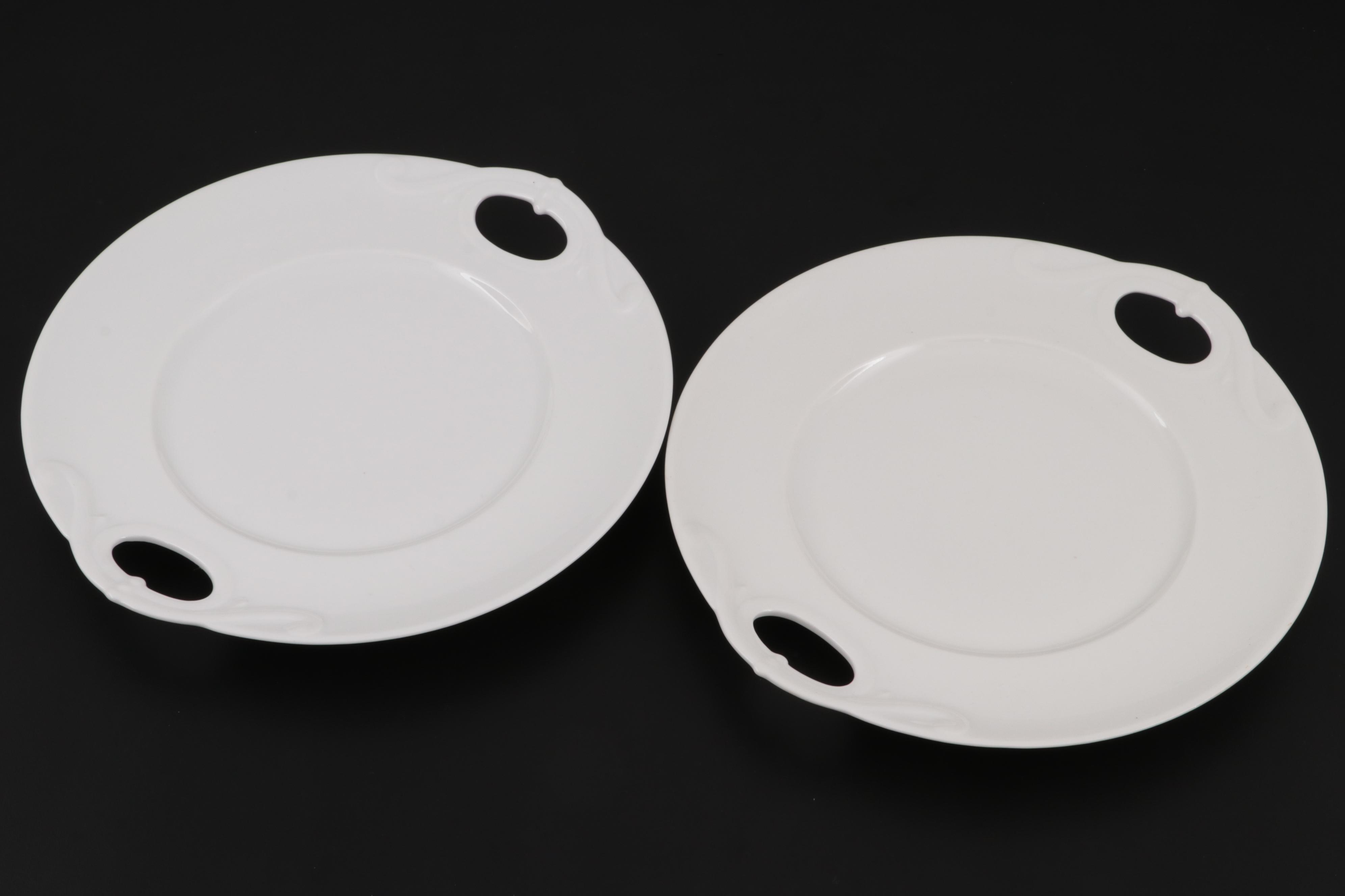 Haviland Limoges Porcelain Handled Cake Plates, Late 19th Century