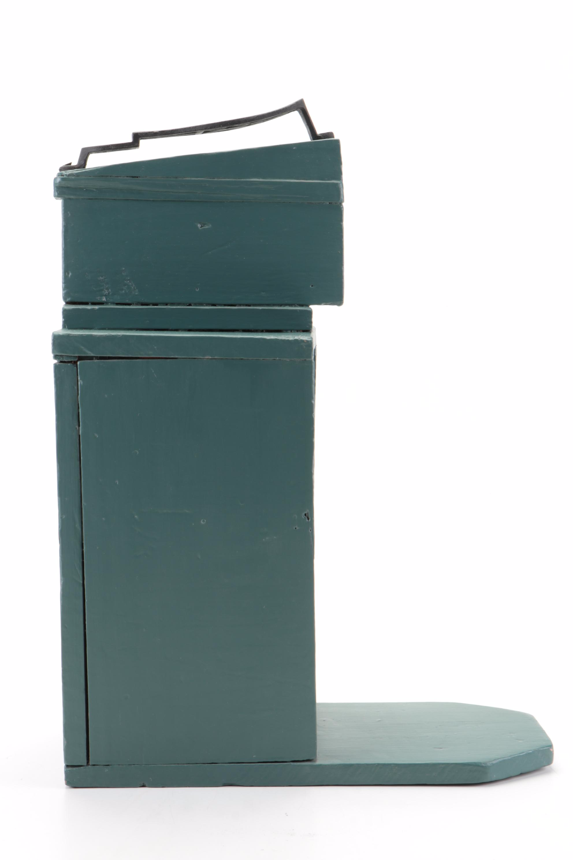 Cast Iron Cobbler's Shoe Last Stand with Forms and Handmade Stand