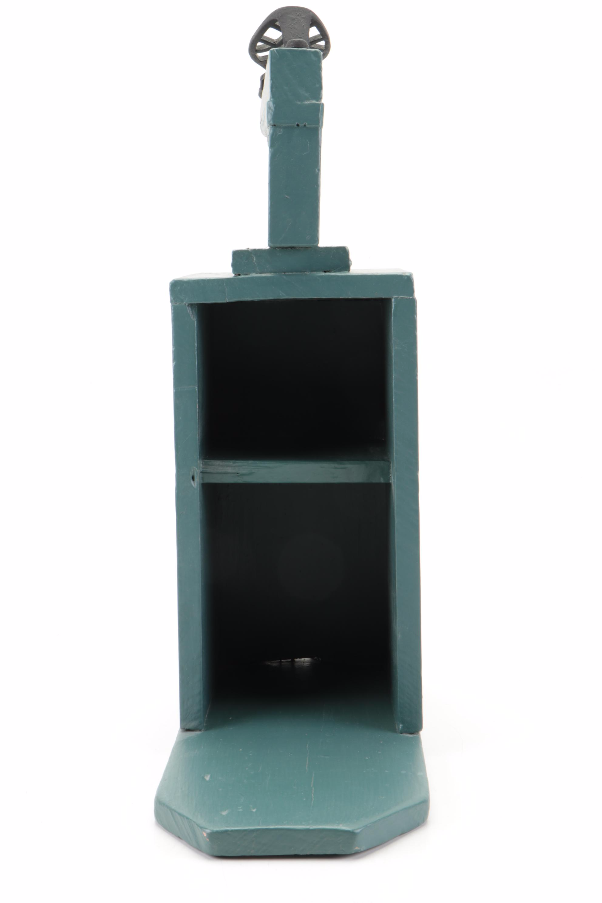 Cast Iron Cobbler's Shoe Last Stand with Forms and Handmade Stand