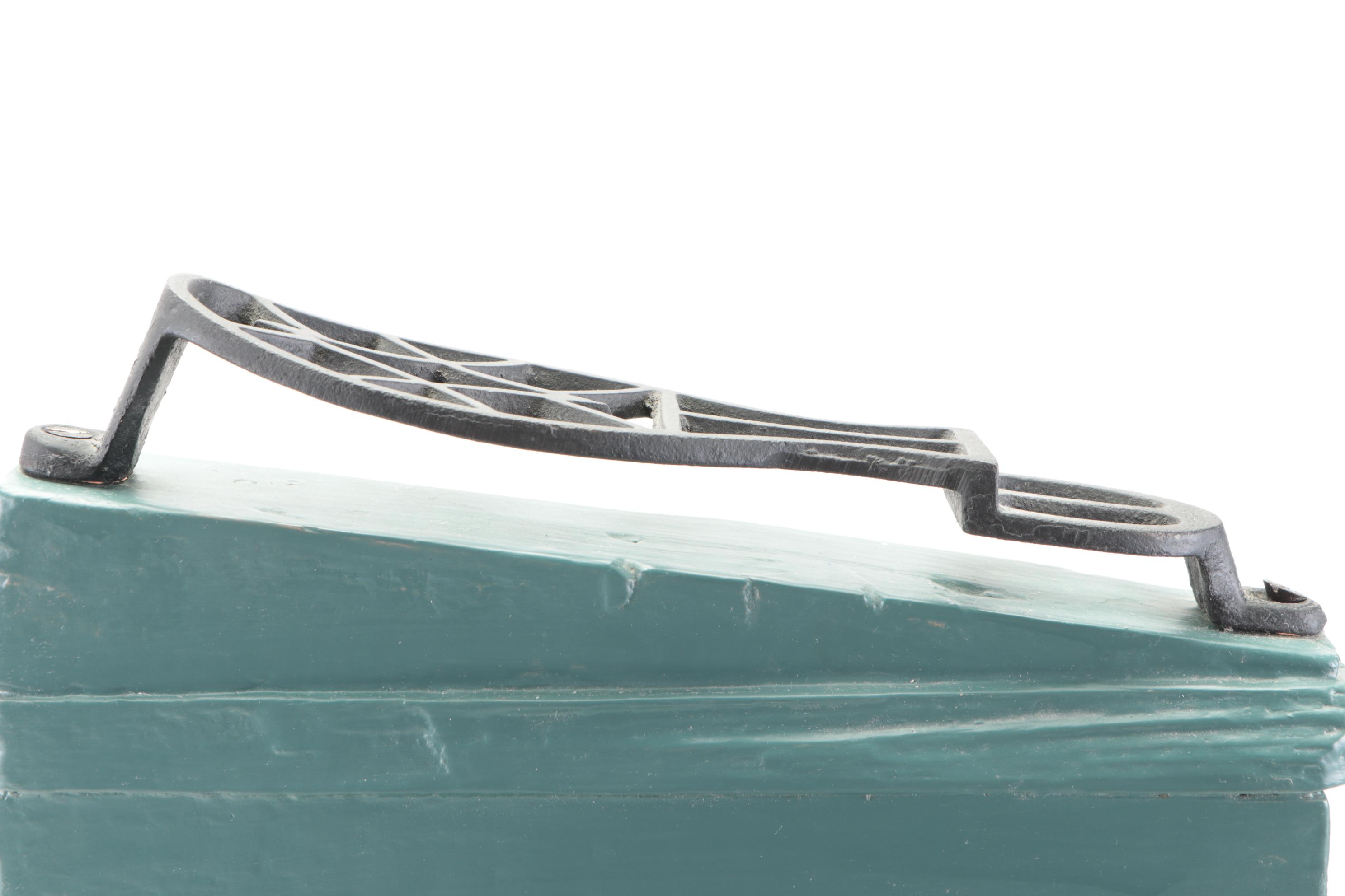 Cast Iron Cobbler's Shoe Last Stand with Forms and Handmade Stand