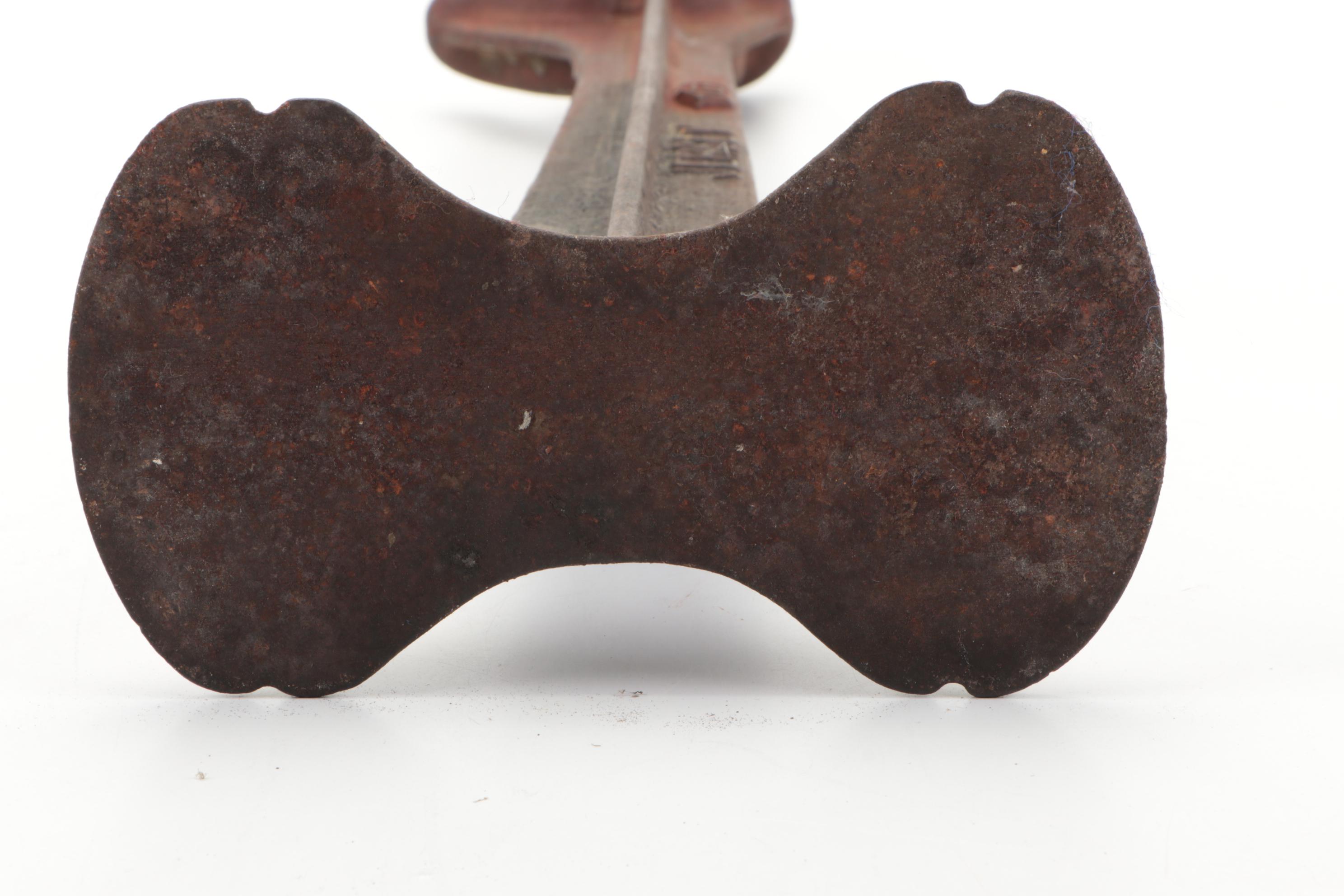 Cast Iron Cobbler's Shoe Last Stand with Forms and Handmade Stand