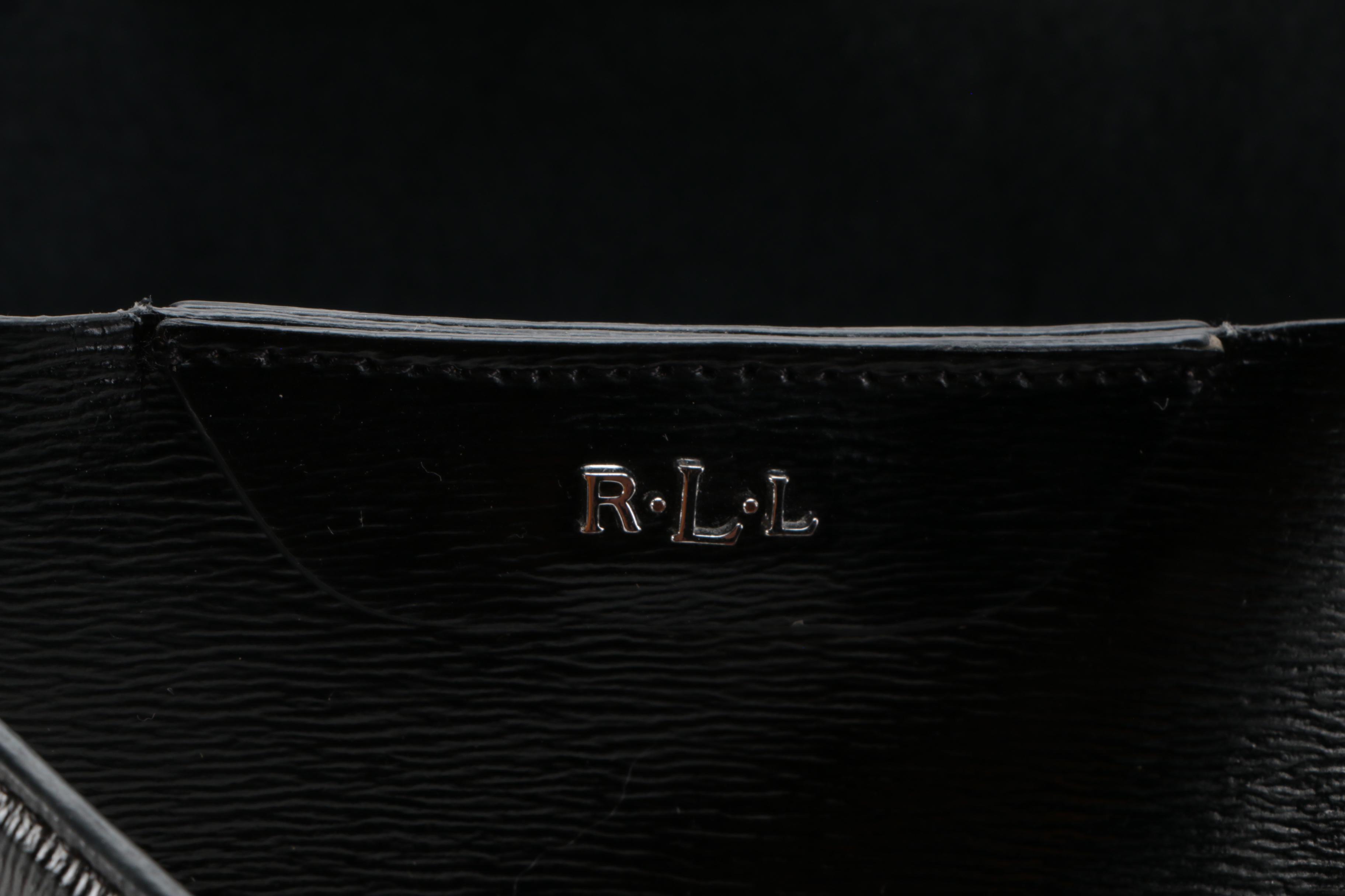 LAUREN Ralph Lauren Tate Hobo Shoulder Tote in Black Textured Leather