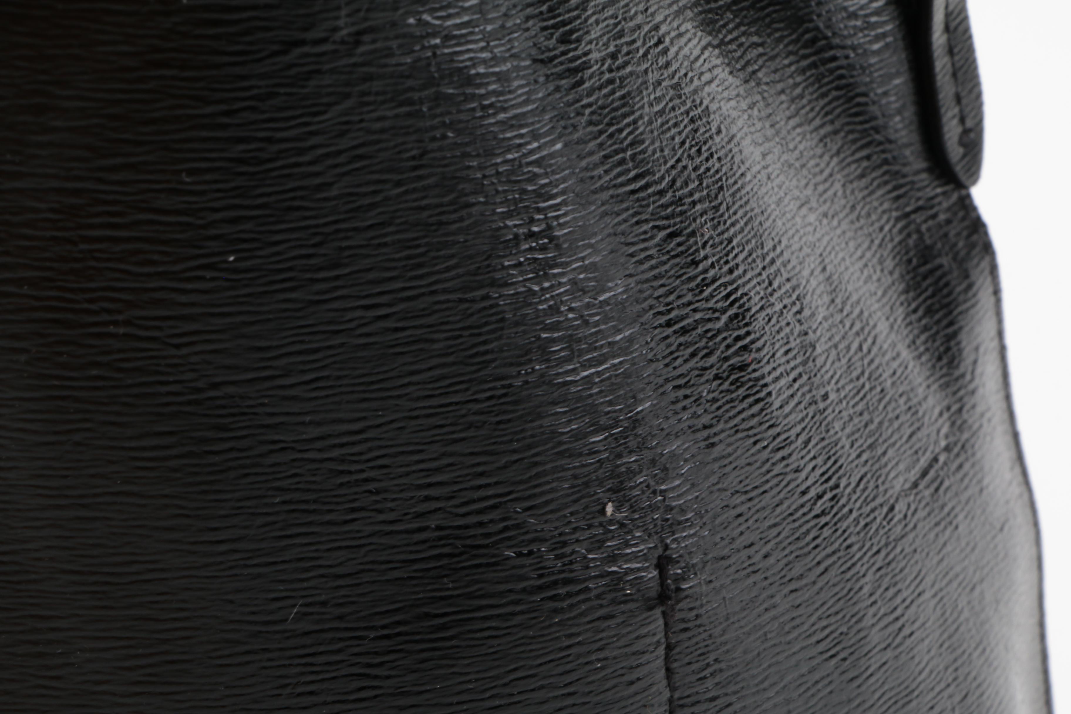 LAUREN Ralph Lauren Tate Hobo Shoulder Tote in Black Textured Leather