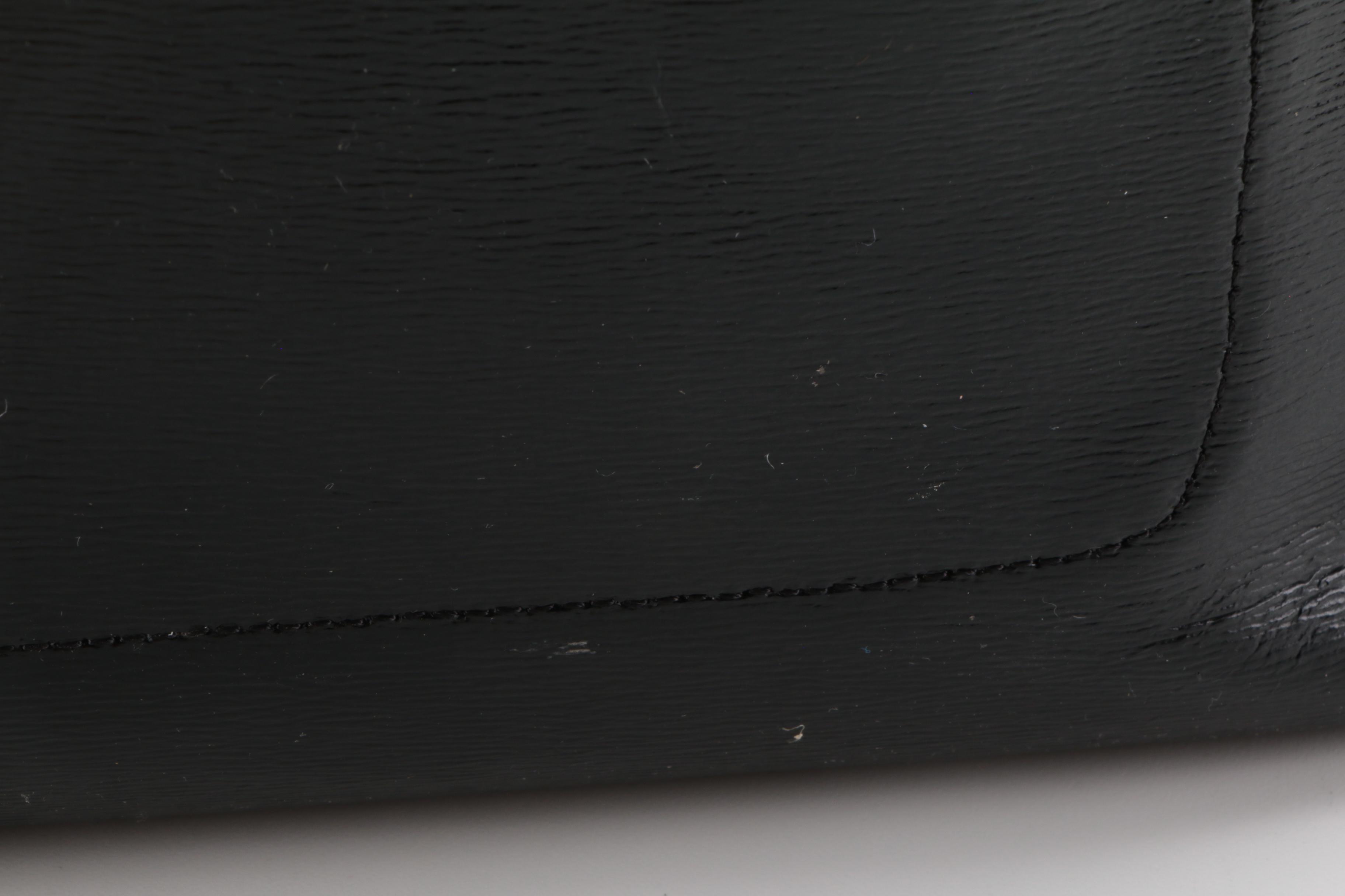 LAUREN Ralph Lauren Tate Hobo Shoulder Tote in Black Textured Leather