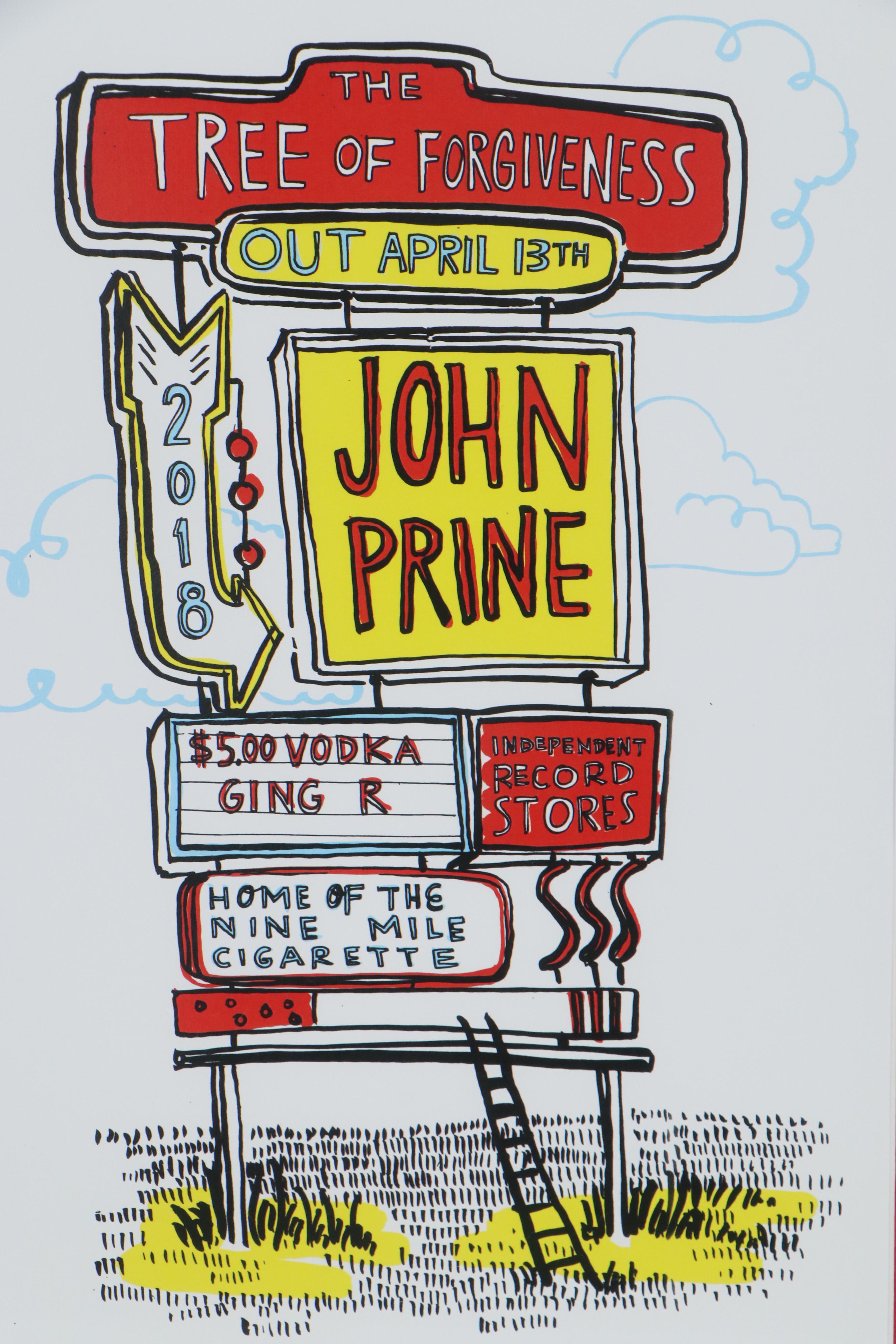 Promotional Giclée Poster for John Prine "The Tree of Forgiveness" Album, 2018