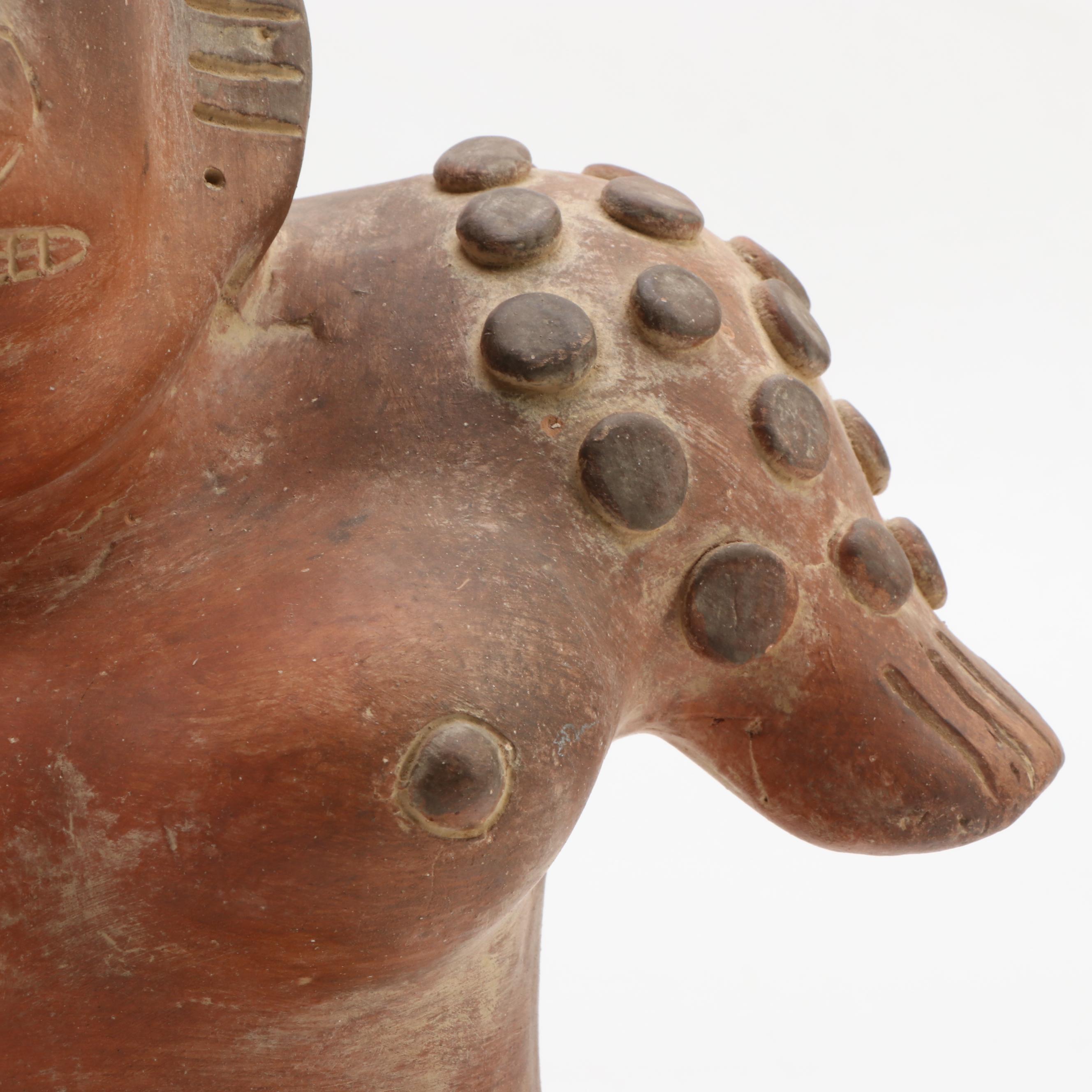 Hieratic Ameca-Ezatlán Style Reproduction of a Terracotta Jalisco Tomb Figurine