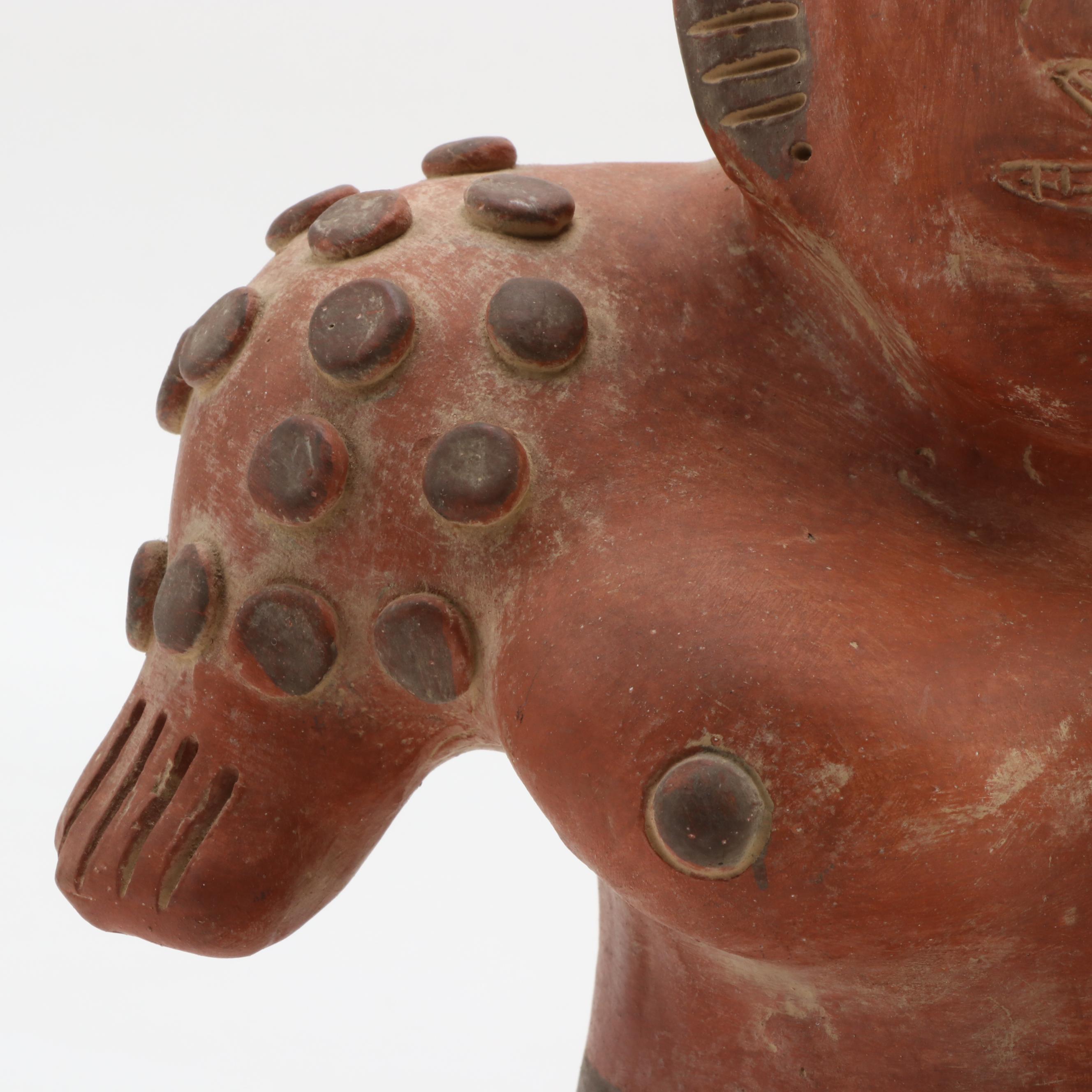 Hieratic Ameca-Ezatlán Style Reproduction of a Terracotta Jalisco Tomb Figurine