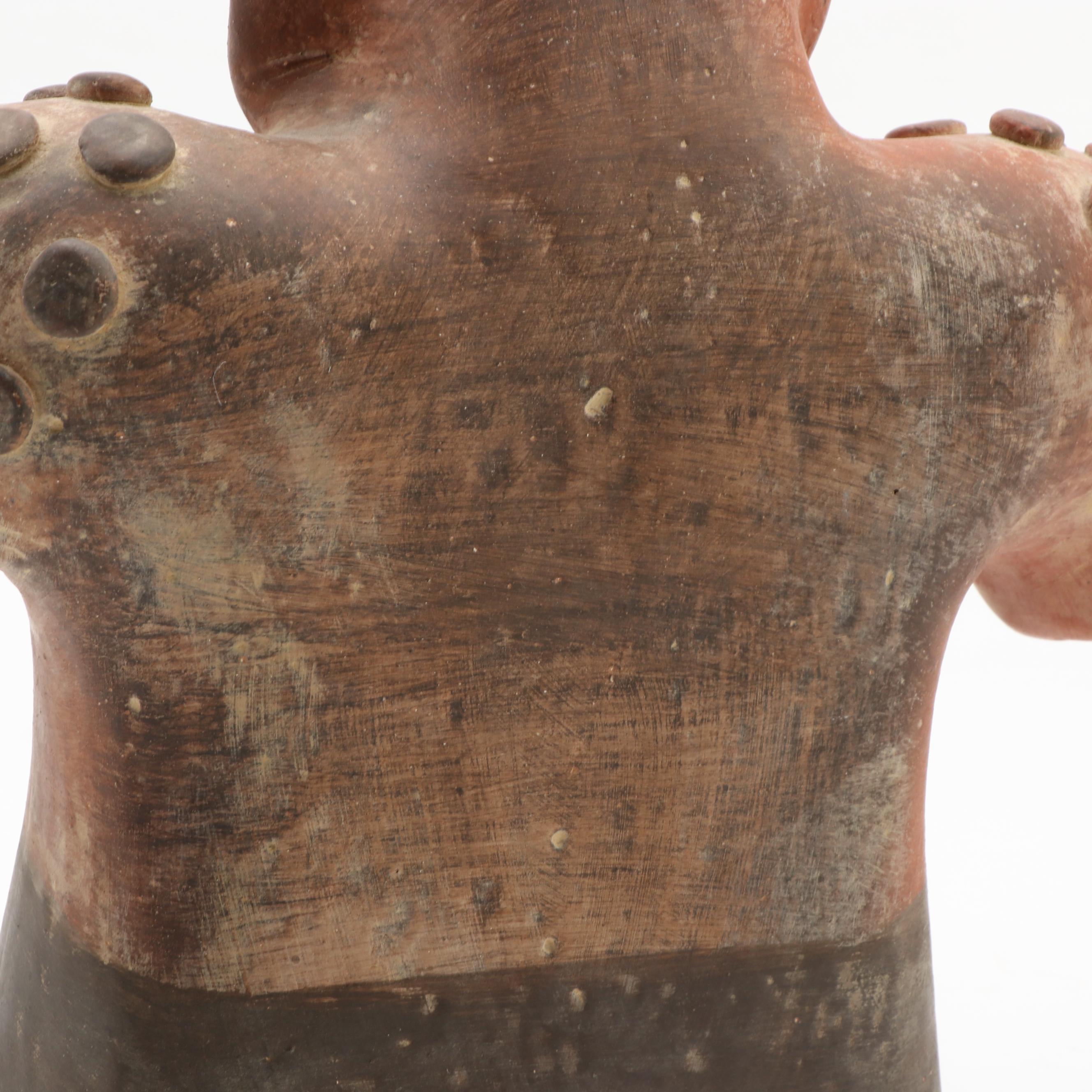 Hieratic Ameca-Ezatlán Style Reproduction of a Terracotta Jalisco Tomb Figurine