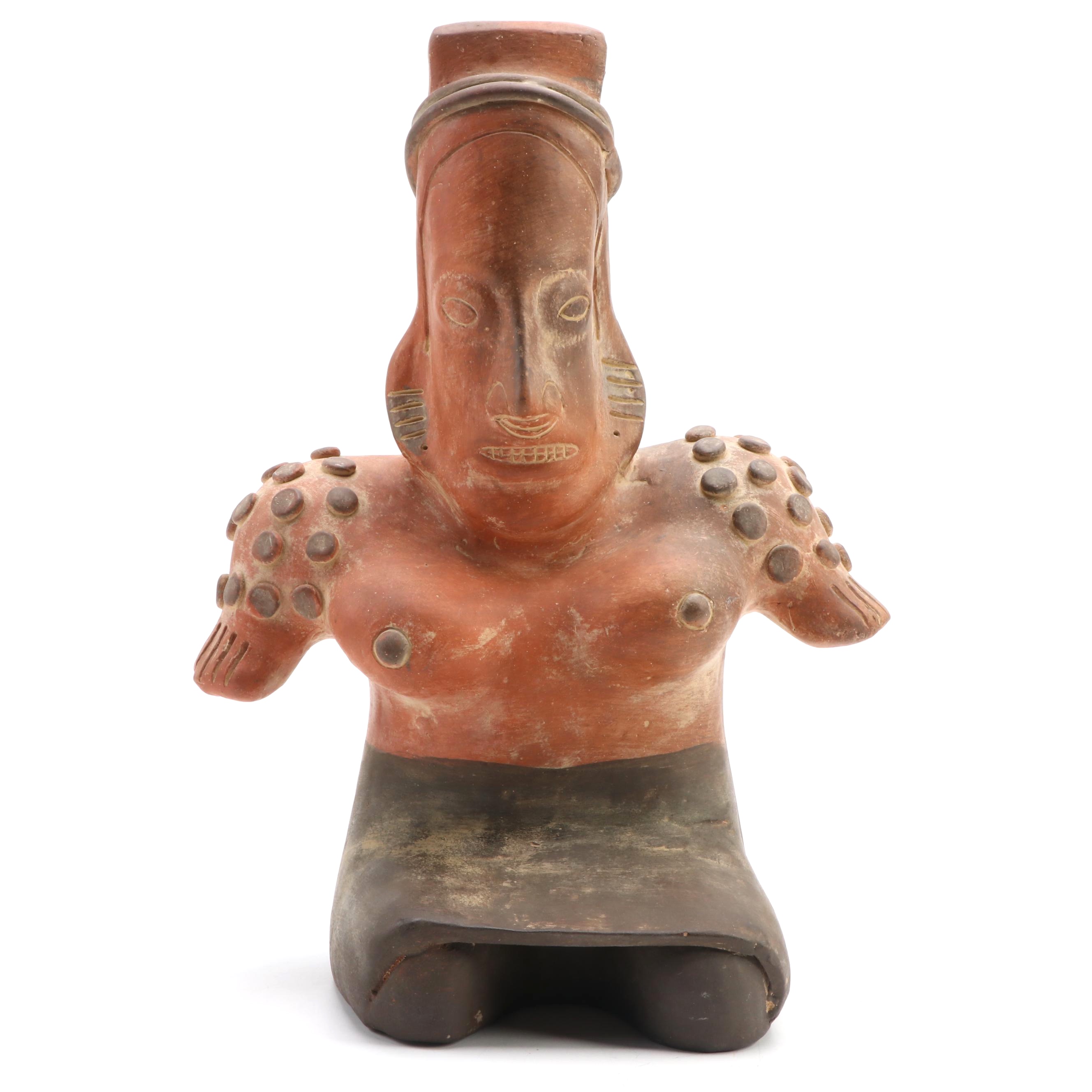 Hieratic Ameca-Ezatlán Style Reproduction of a Terracotta Jalisco Tomb Figurine
