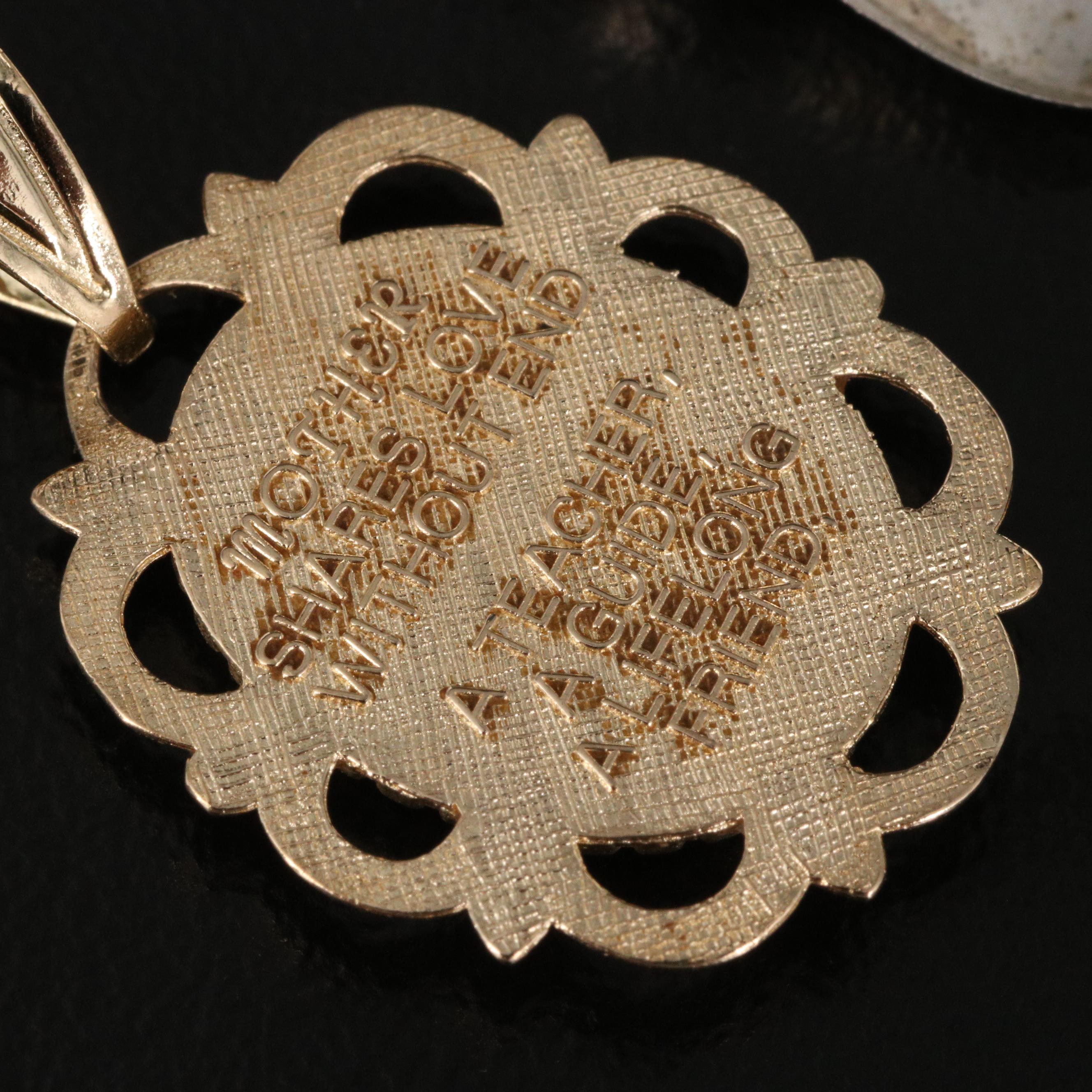 Michael Anthony Sterling and 14K Cherub, Mother and Child Pendants