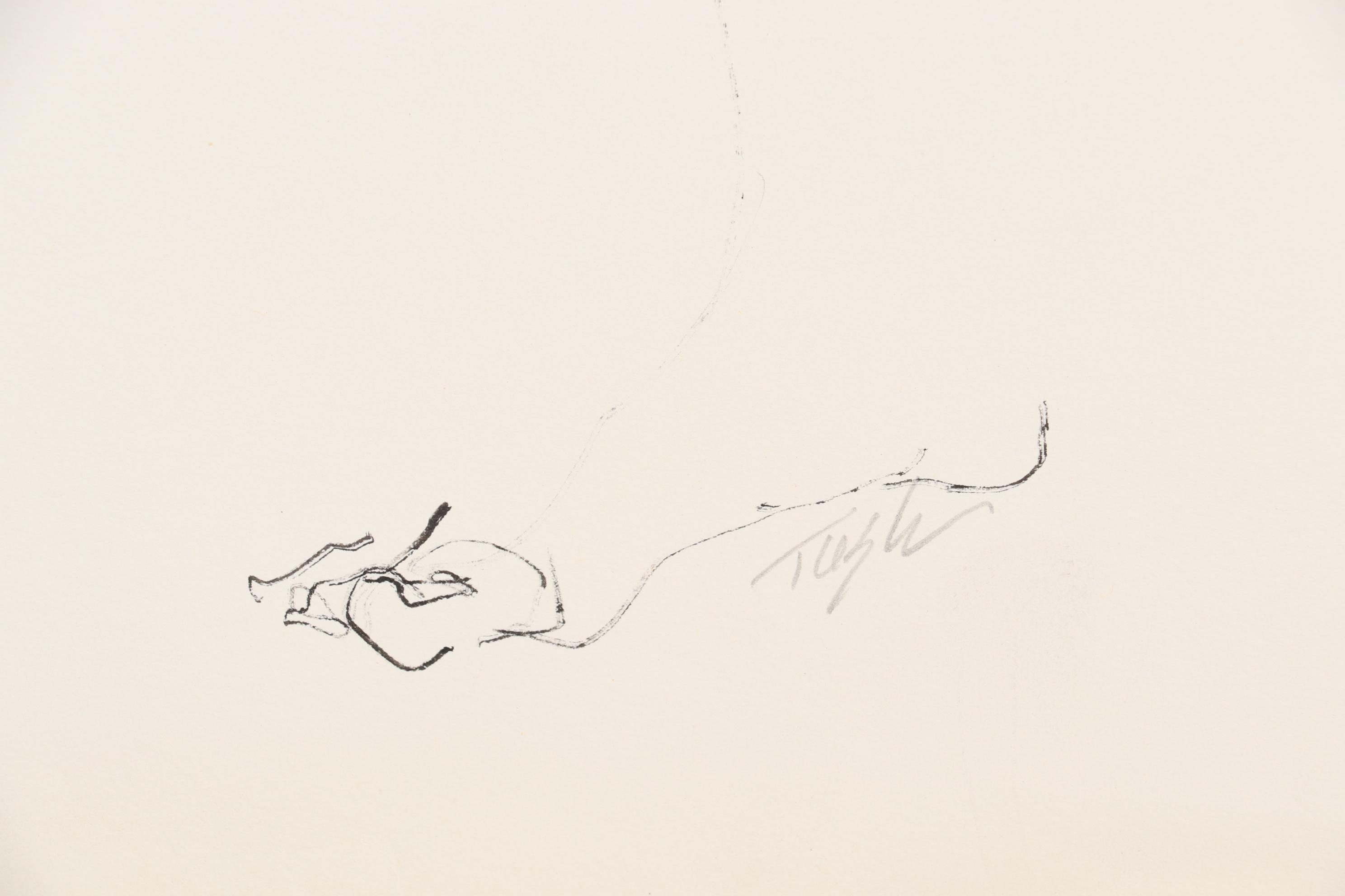 John Tuska Figural Nude Ink Drawings, Mid-Late 20th Century