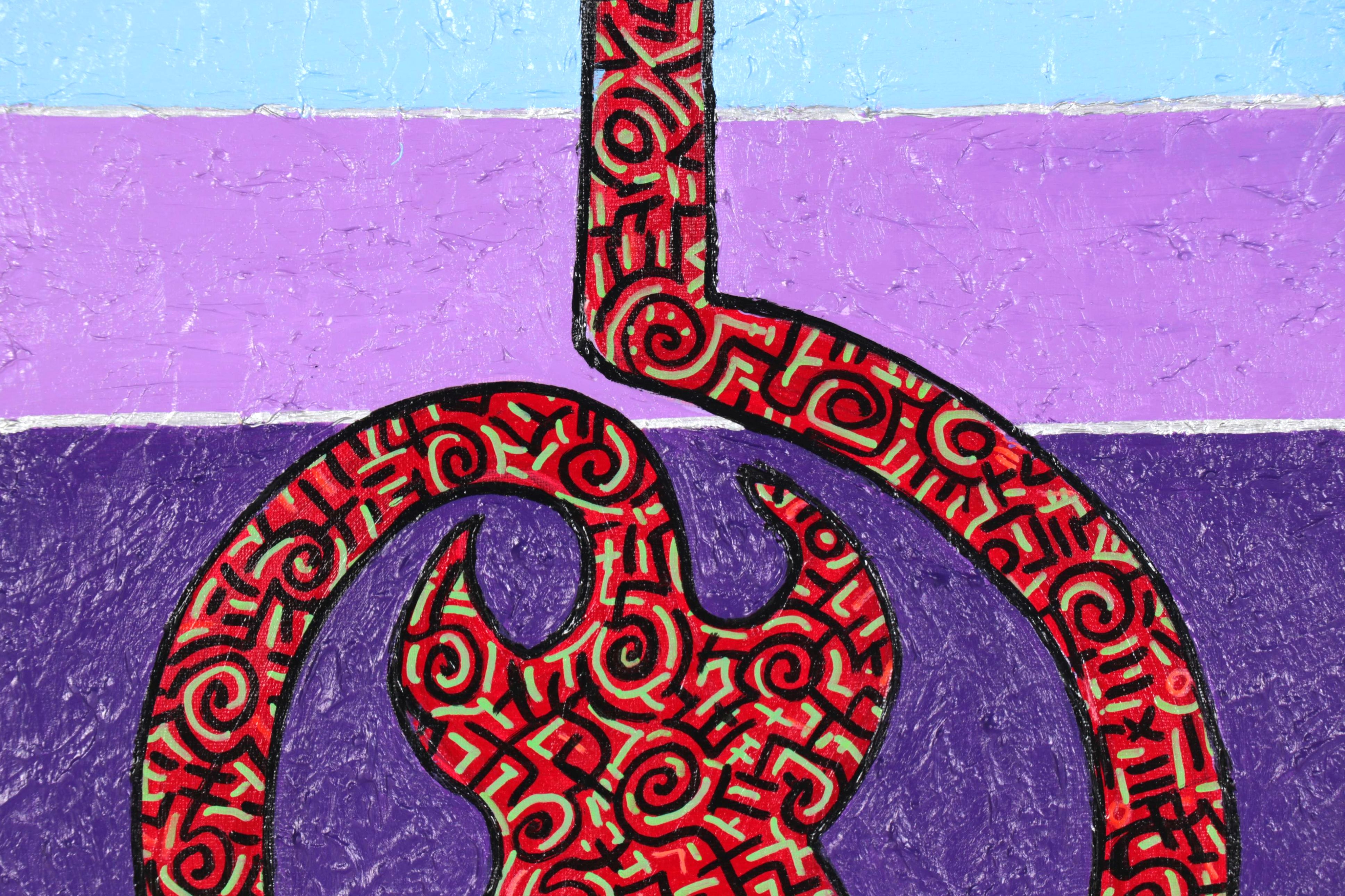 Lanre Buraimoh Acrylic Painting "Modern Guitar"