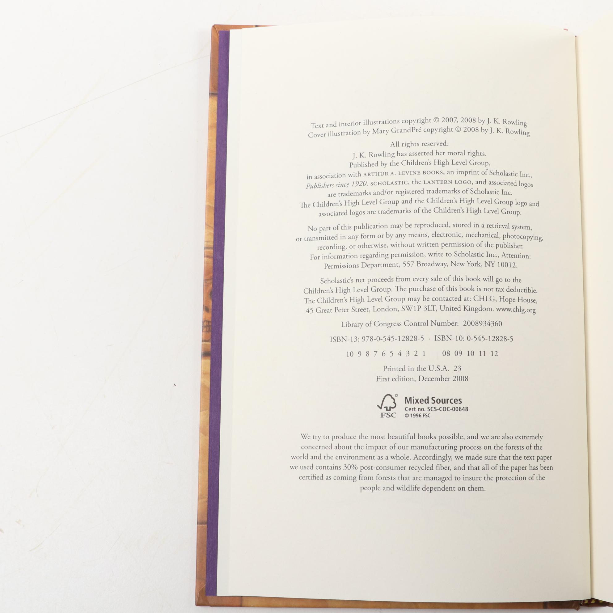 Complete First American Edition "Harry Potter" Series by J. K. Rowling