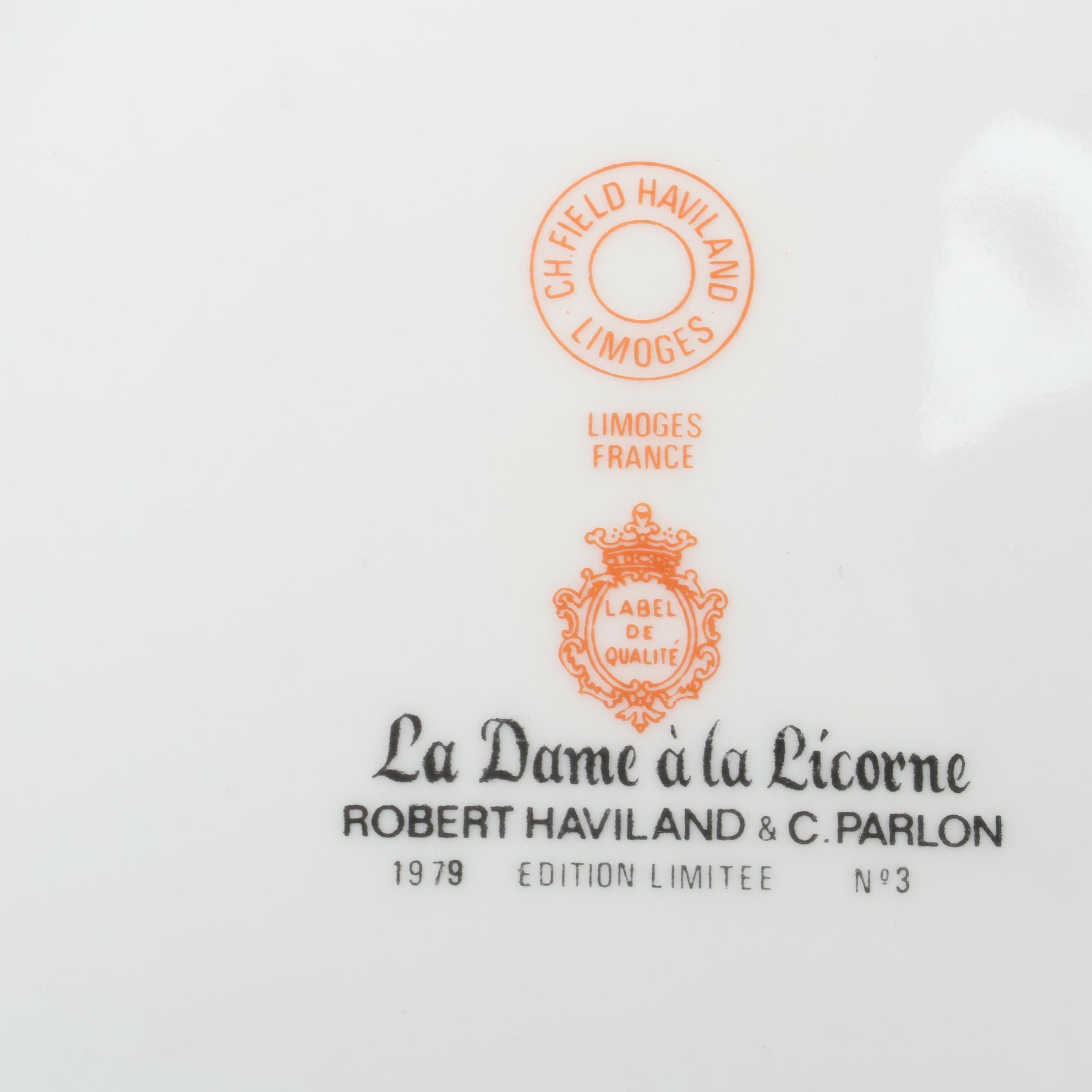 Haviland Limoges "La Dame a la  Licorne" and Tianex Russian Legends Plates