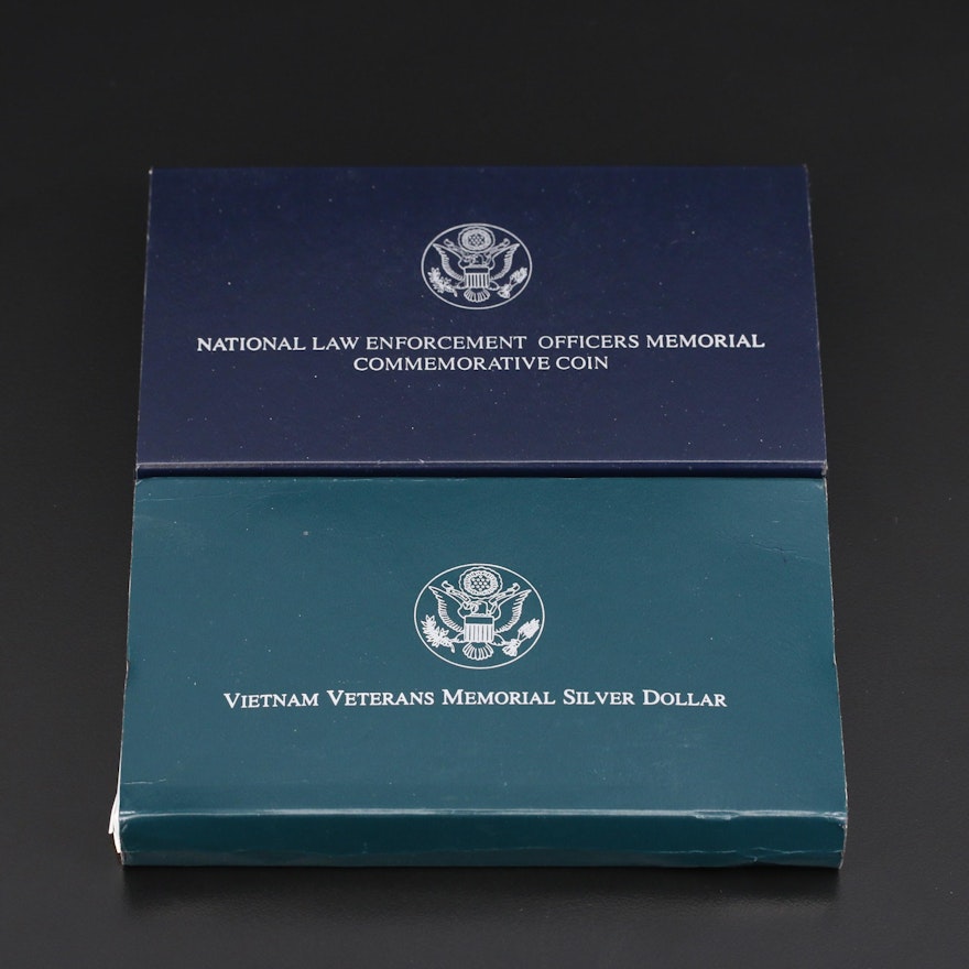 Vietnam Veterans Memorial and National Law Enforcement Memorial Silver Dollars