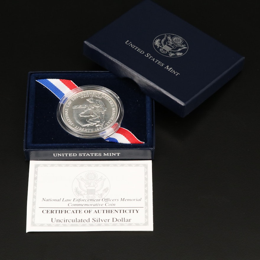 1997 National Law Enforcement Officers Memorial Commemorative Silver Dollar