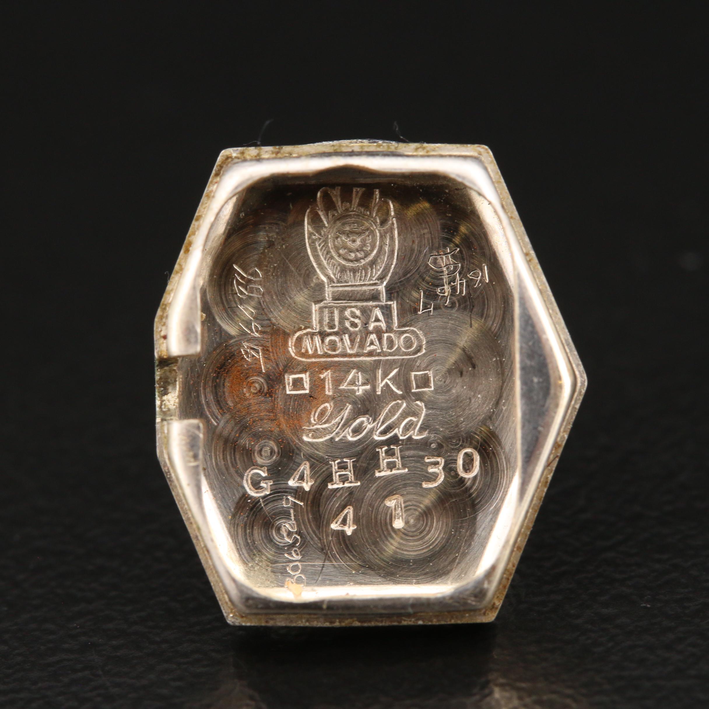 14K Vintage Movado Diamond Watch