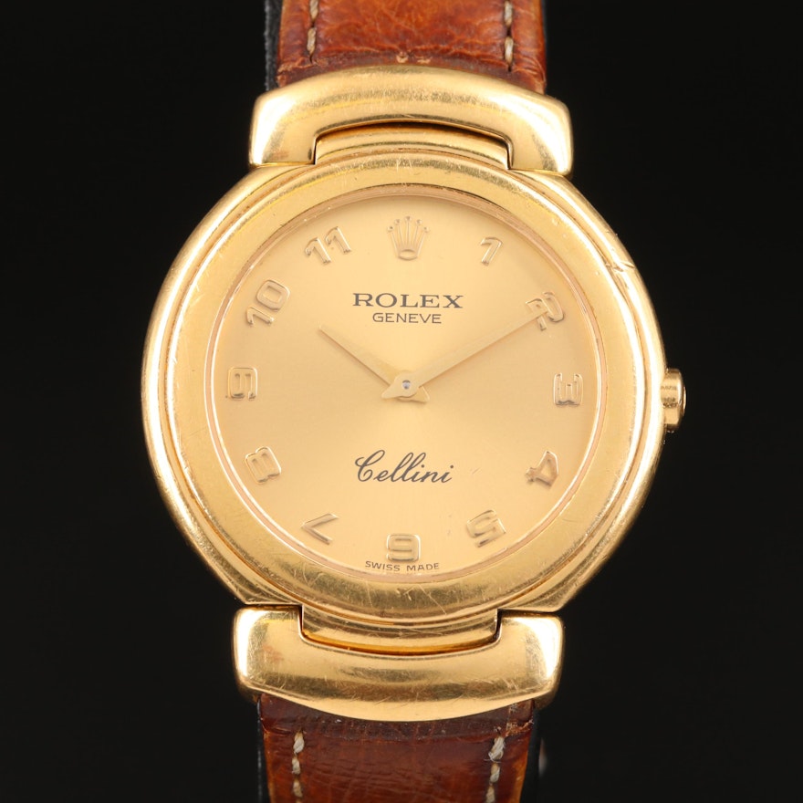 1990 Rolex Cellini 18K Yellow Gold Quartz Wristwatch