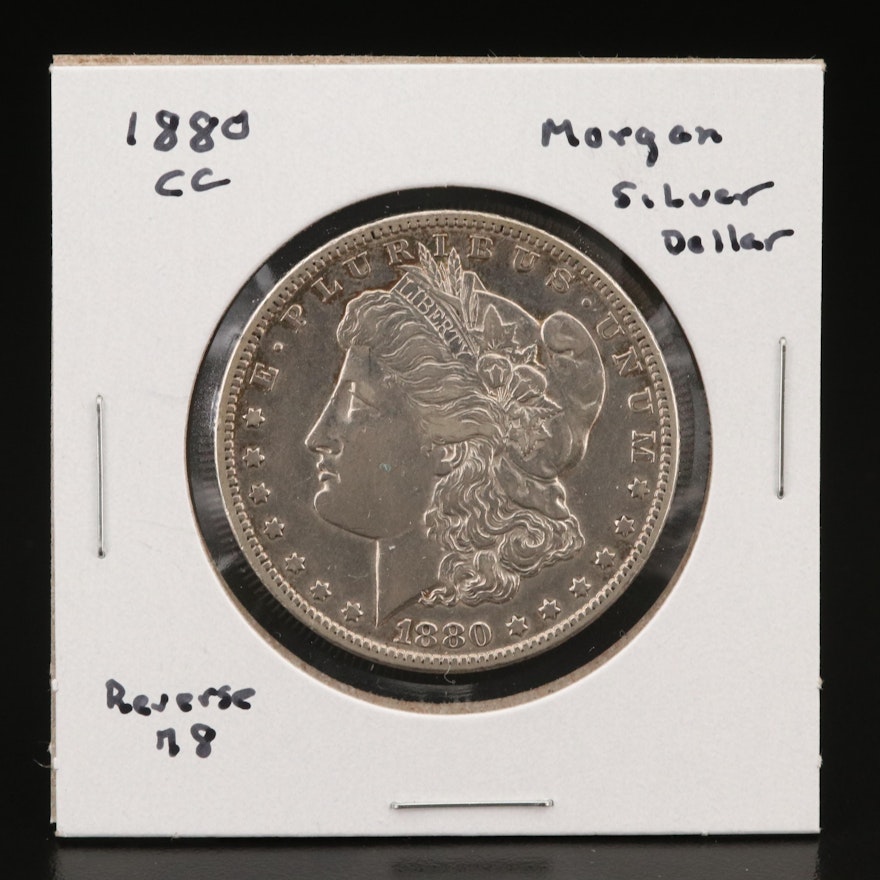 Better Date Lower Mintage 1880-CC Morgan Silver Dollar with 1878 Reverse