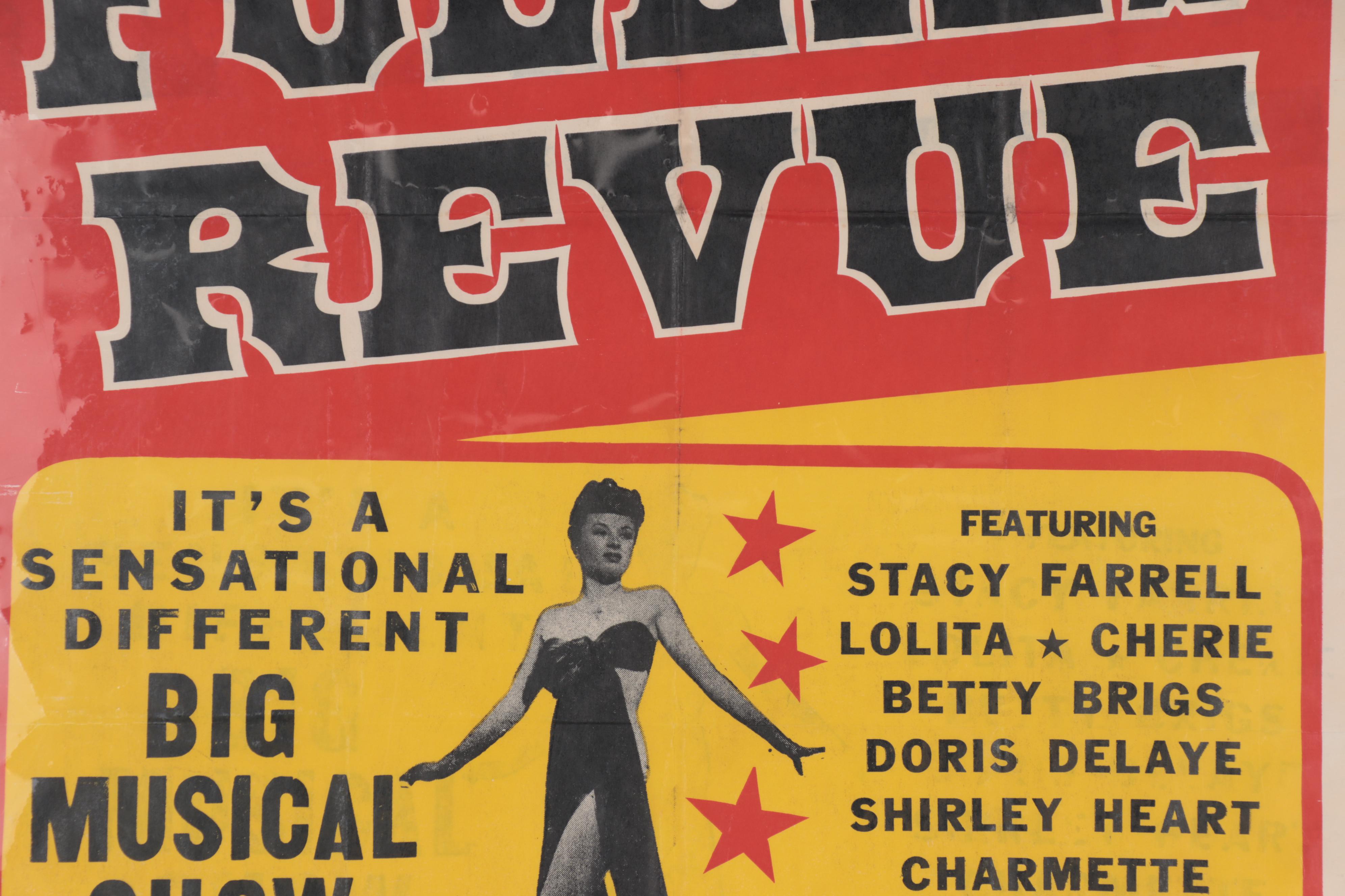 "Follies Revue" Advertising Lithograph Theatre Poster