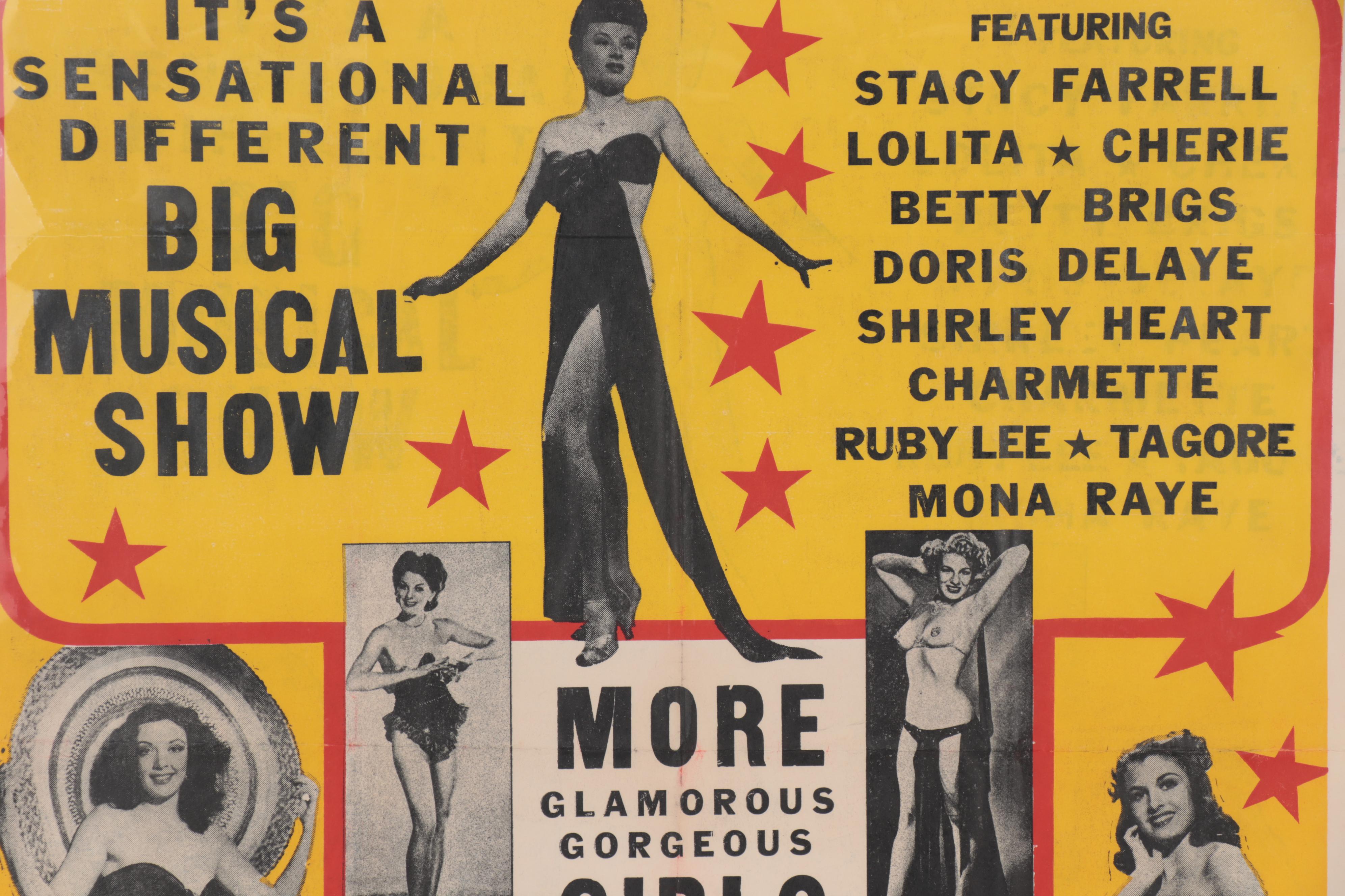 "Follies Revue" Advertising Lithograph Theatre Poster