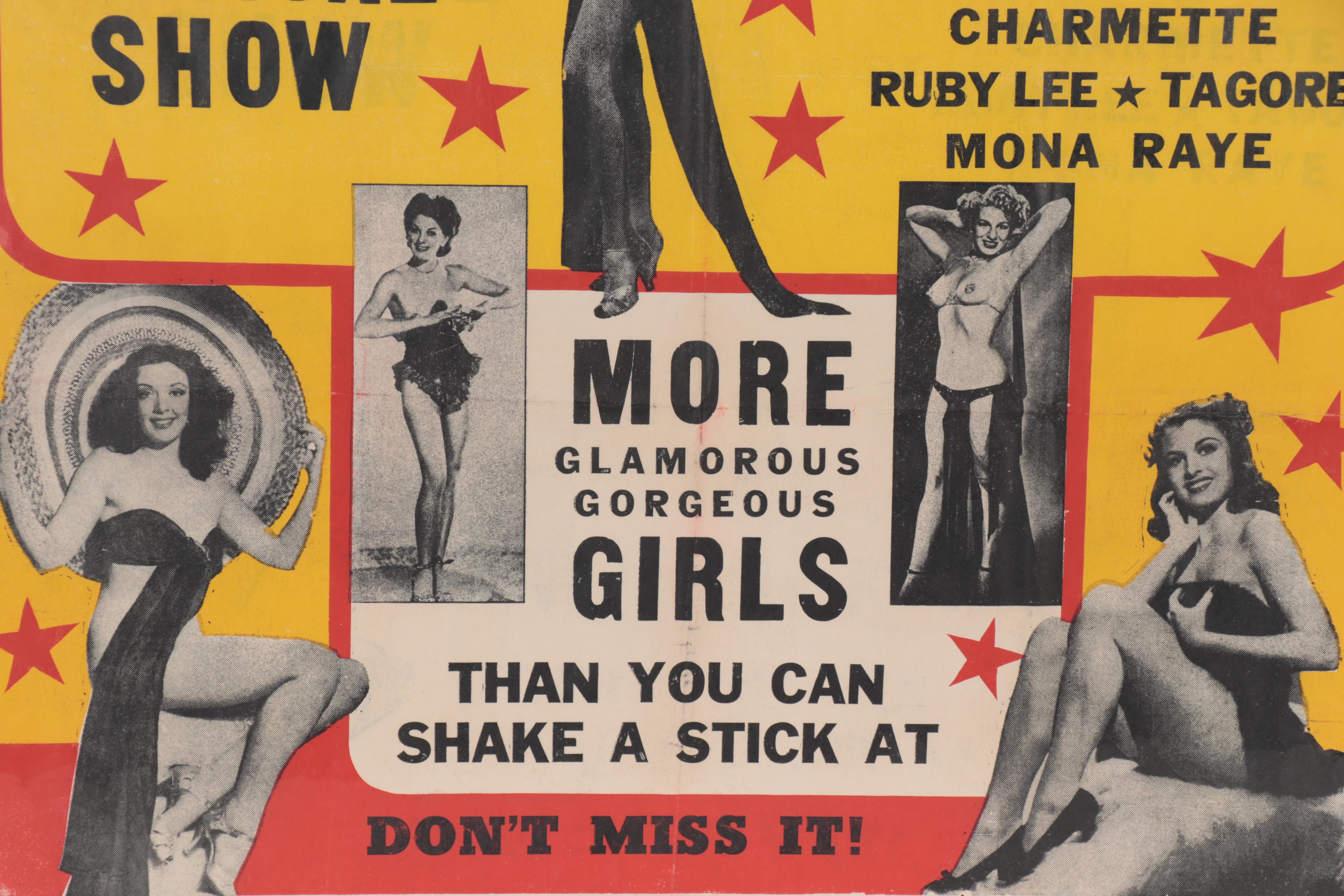 "Follies Revue" Advertising Lithograph Theatre Poster