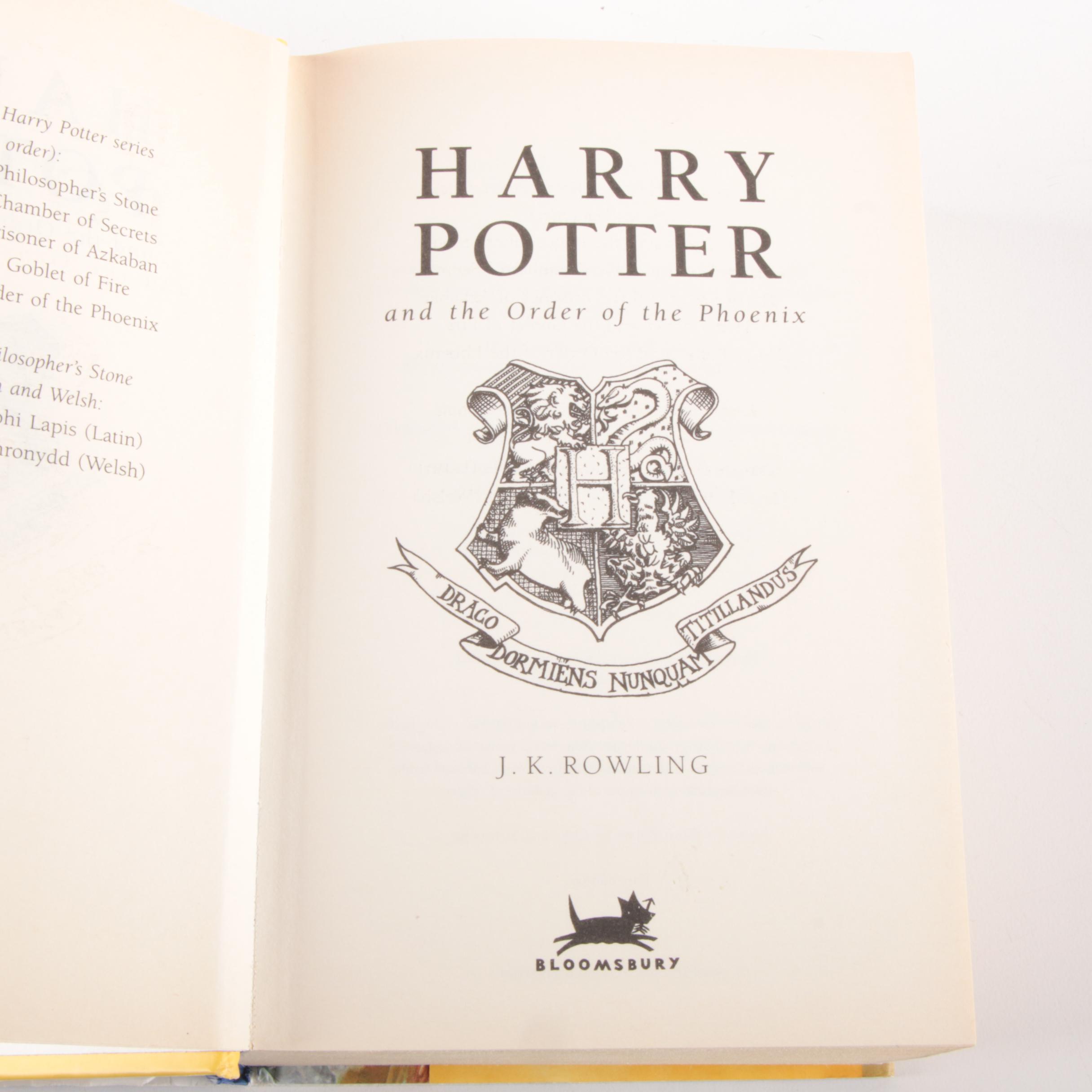 First UK Edition "Harry Potter" Books with Canadian Editions and More