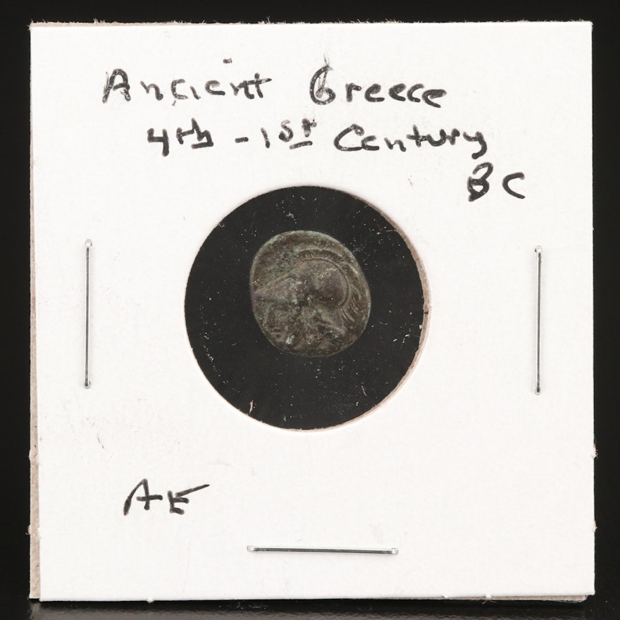 Ancient Greek AE4 Bronze Coin, ca. 300 BC