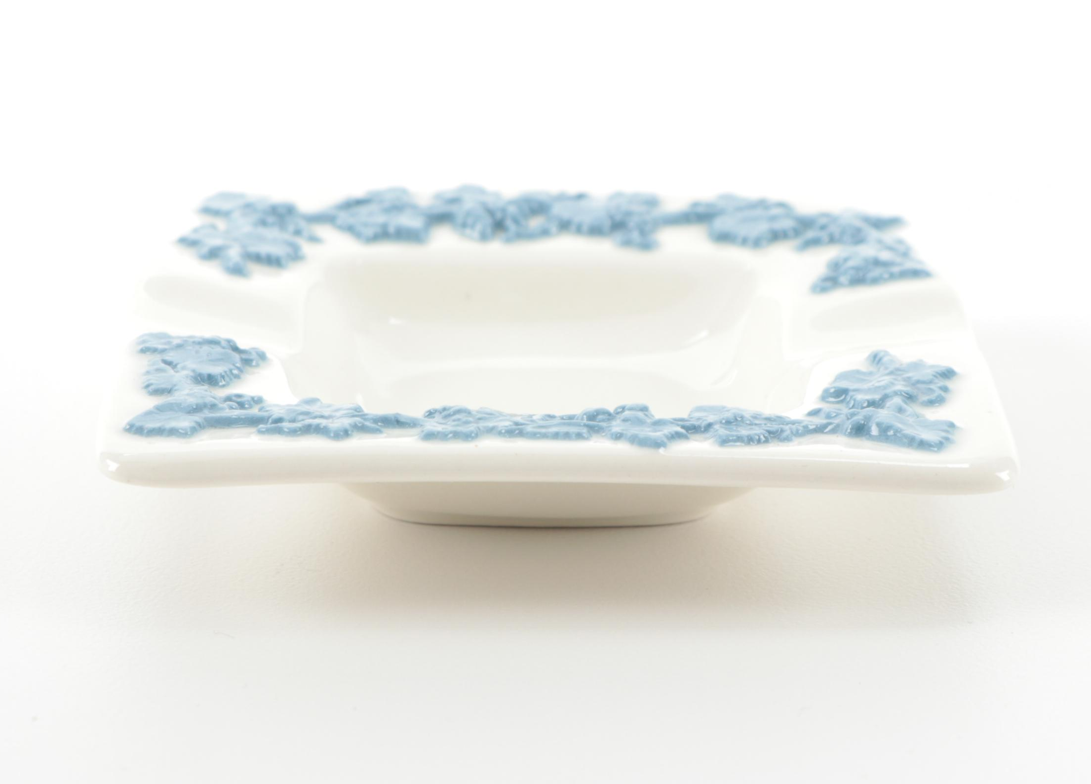 Wedgwood Green and Blue Jasperware Ashtrays and Heart Box