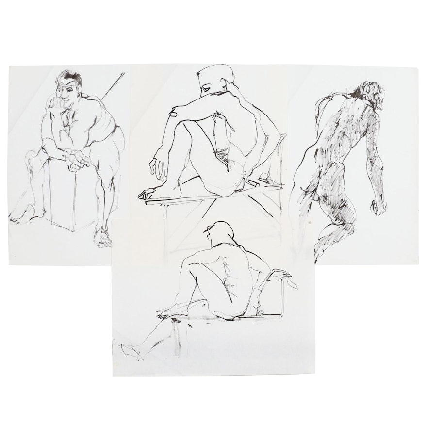 John Tuska Figural Ink Drawings